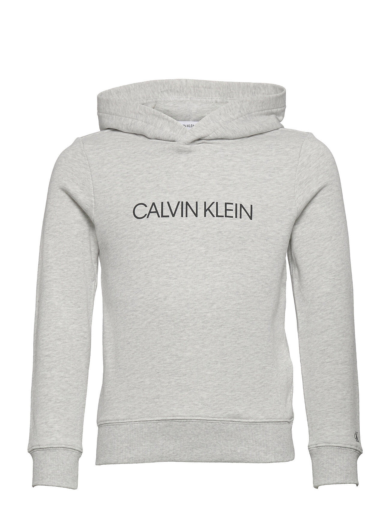 Calvin Institutional Logo Hoodie Hettegenser Genser Grå Calvin Klein