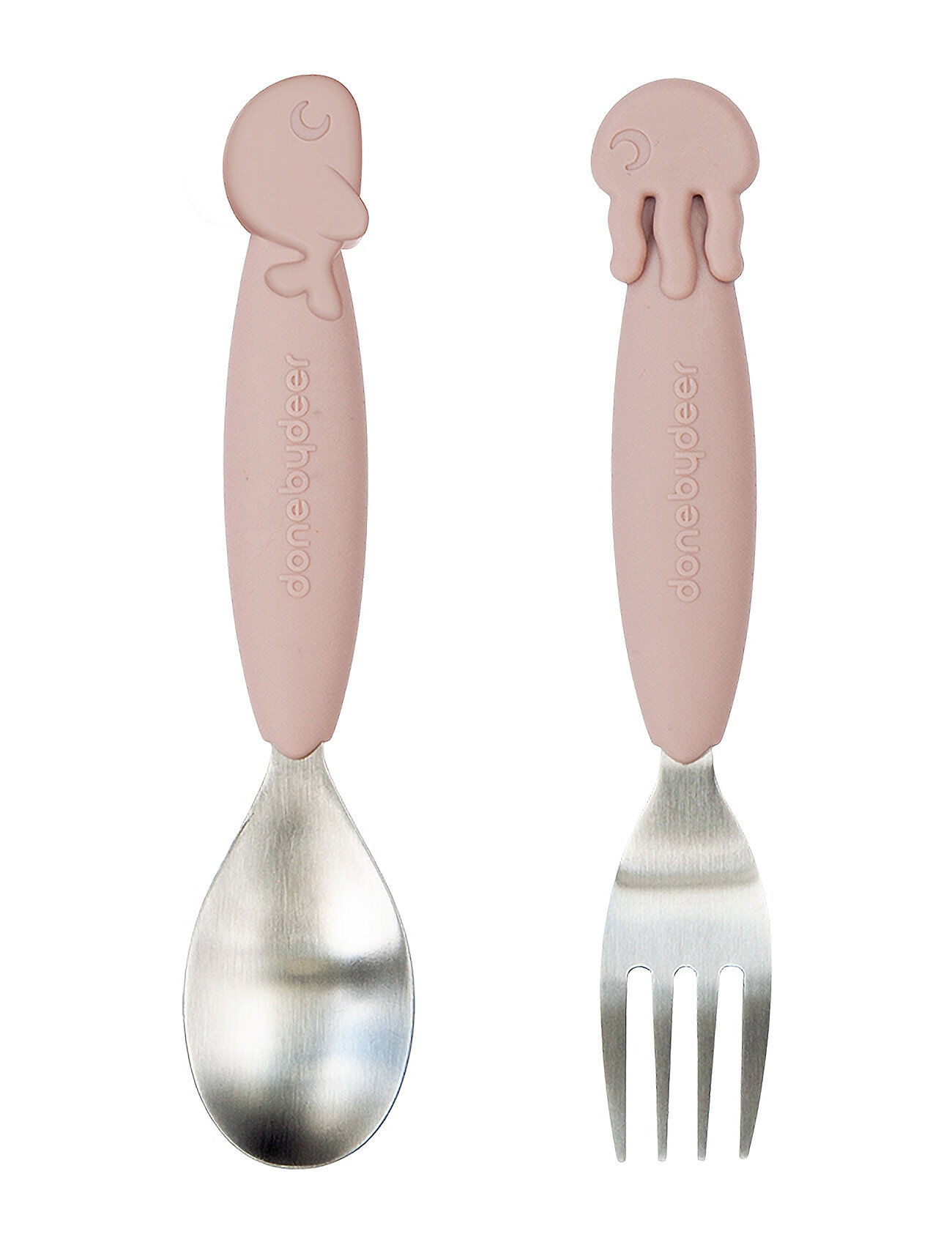 Done by Deer Yummyplus Spoon & Fork Set Sea Friends Home Meal Time Cutlery Rosa D By Deer