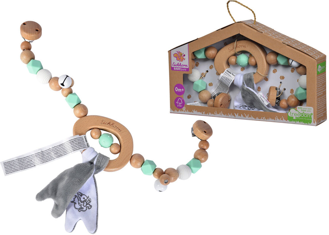 Eichhorn - Baby Pure Pramchain Toys Baby Toys Teething Toys Grå Eichhorn