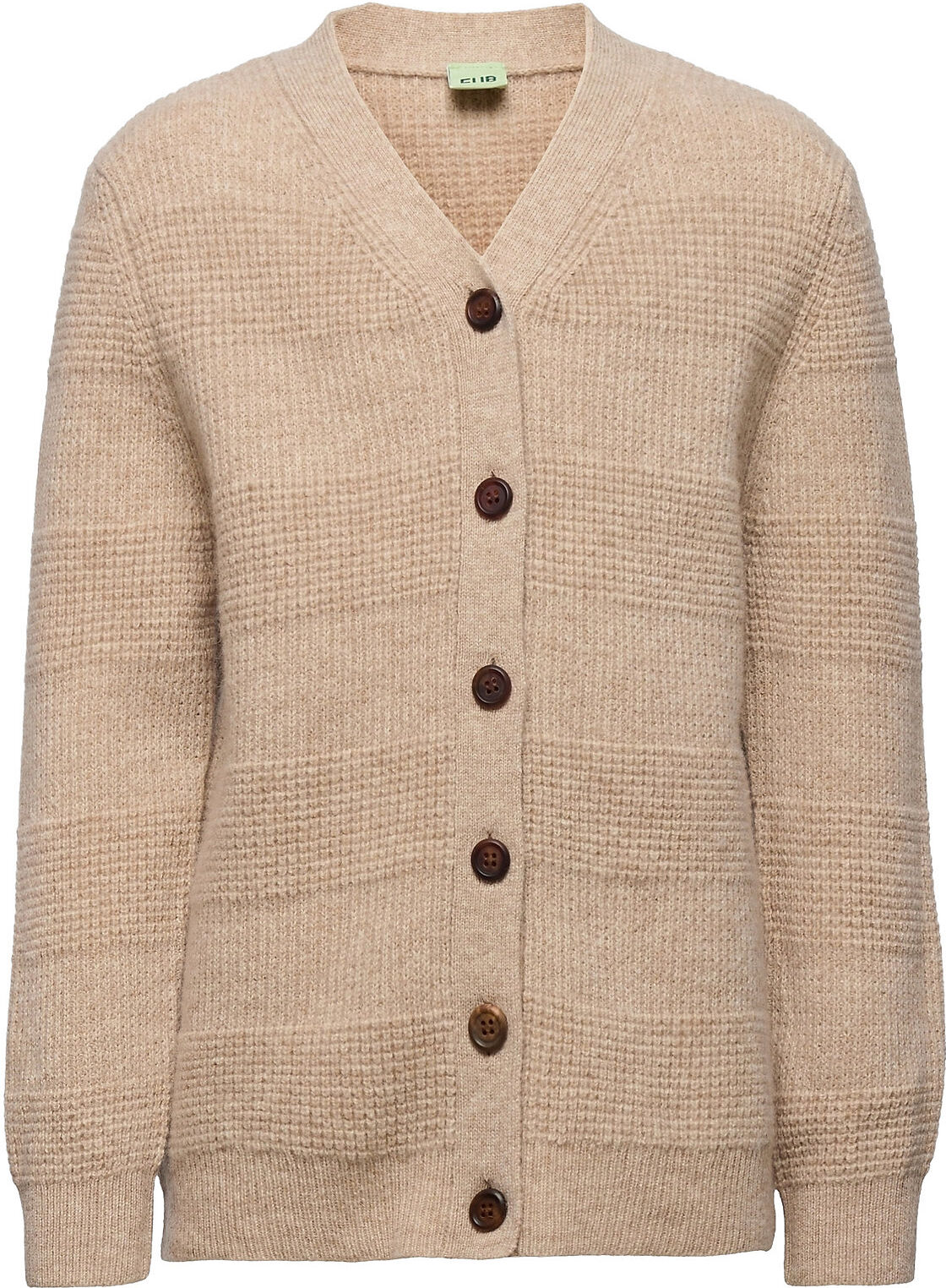 FUB Lambswool Cardigan Strikkegenser Cardigan Beige FUB