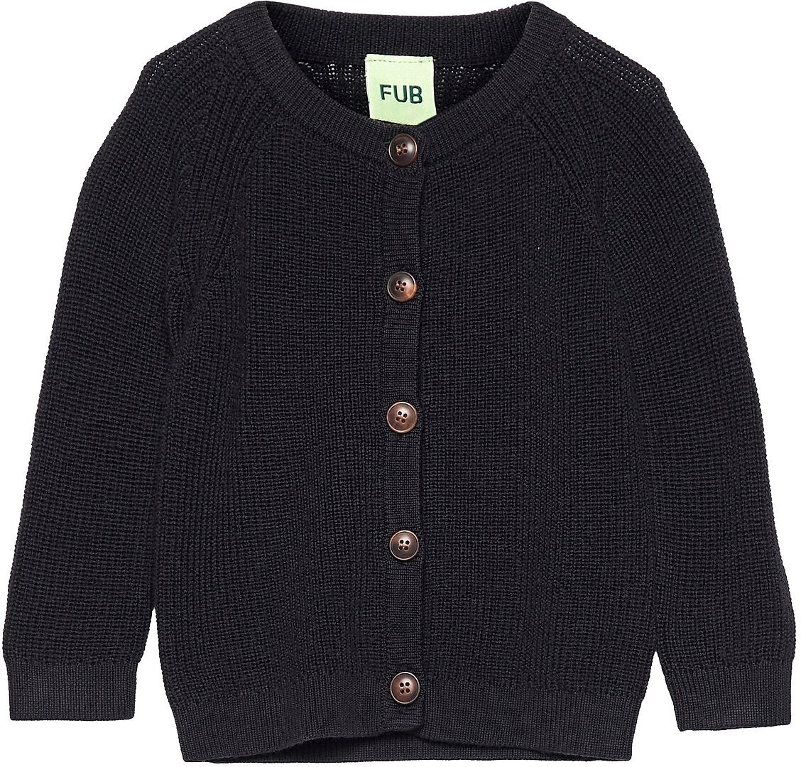 FUB Baby Rib Cardigan Strikkegenser Cardigan Blå FUB