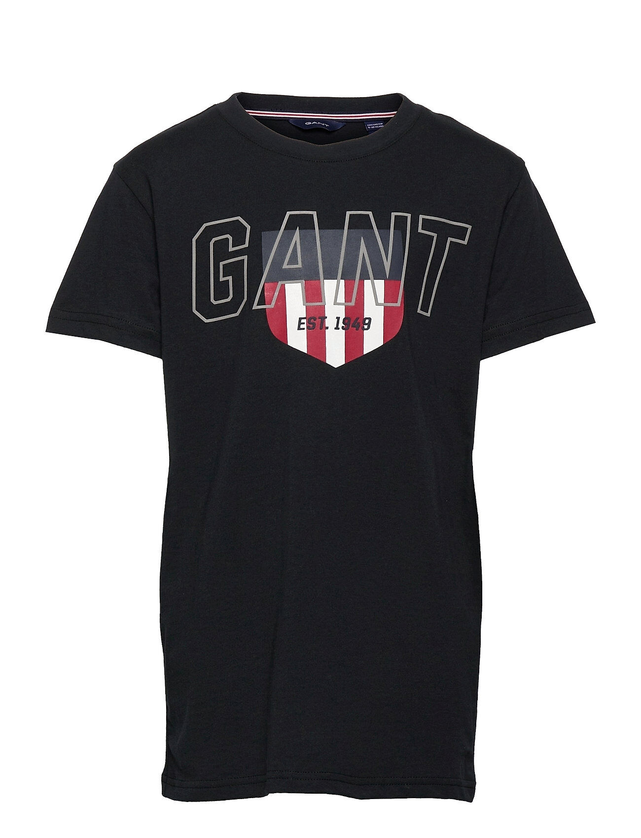 GANT D2. Sporty Shield Ss T-Shirt T-shirts Short-sleeved Svart GANT
