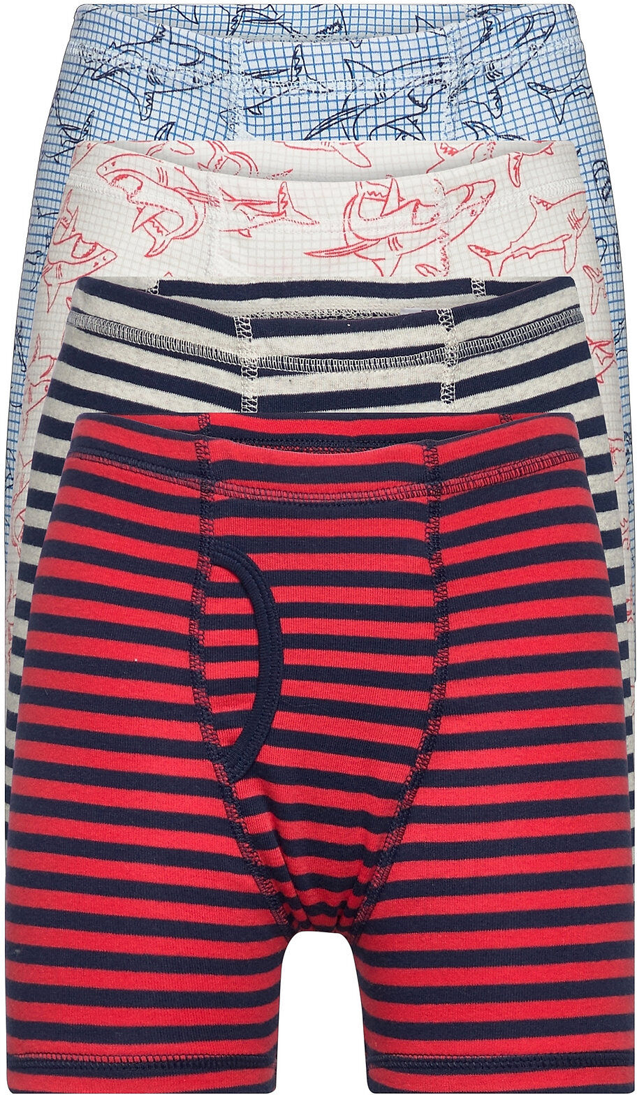 GAP Kids 100% Organic Cotton Shark Print Boxer Briefs Night & Underwear Underwear Underpants Multi/mønstret GAP