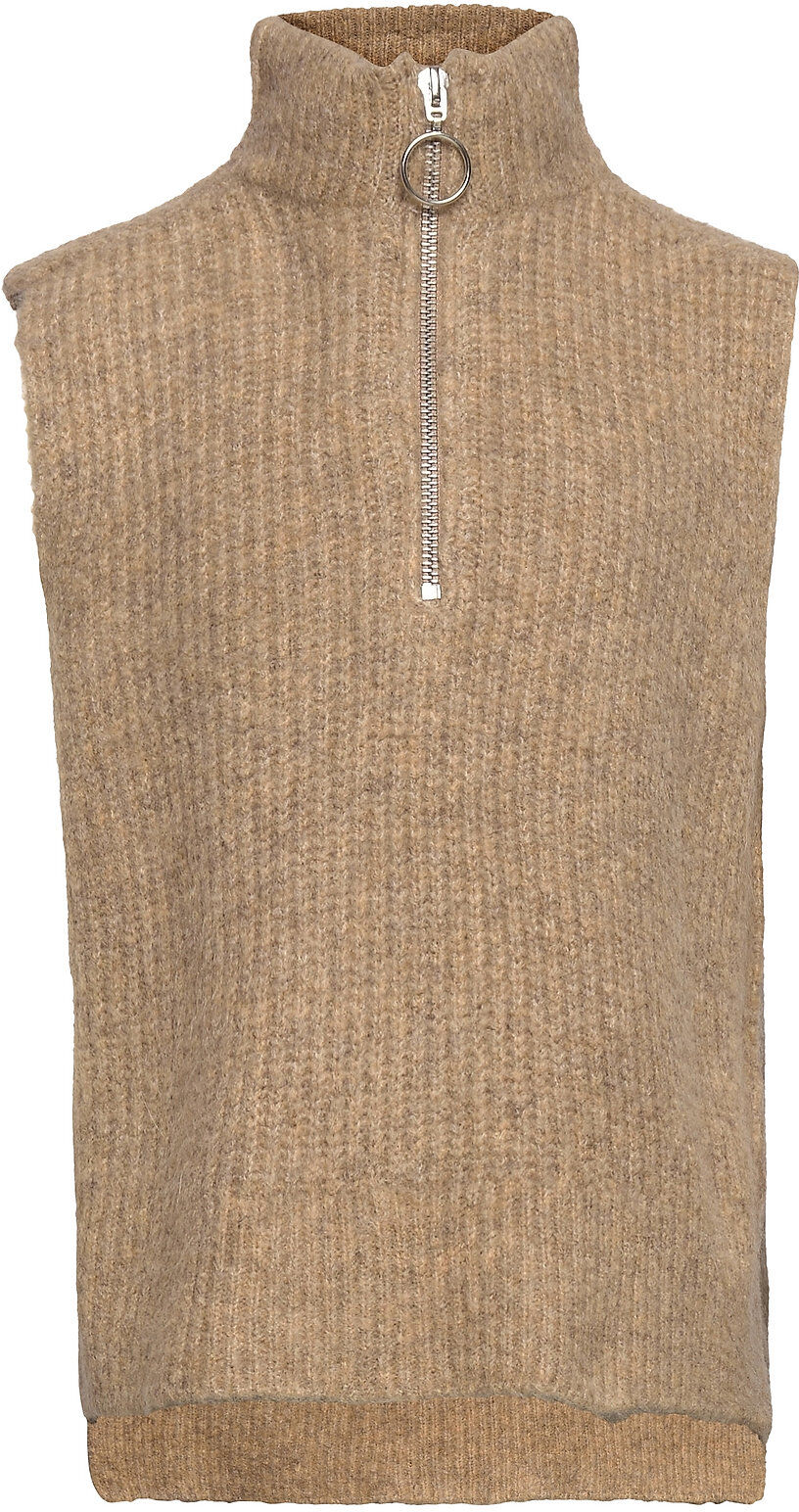 Grunt Grete Vest Knit Vest Beige Grunt