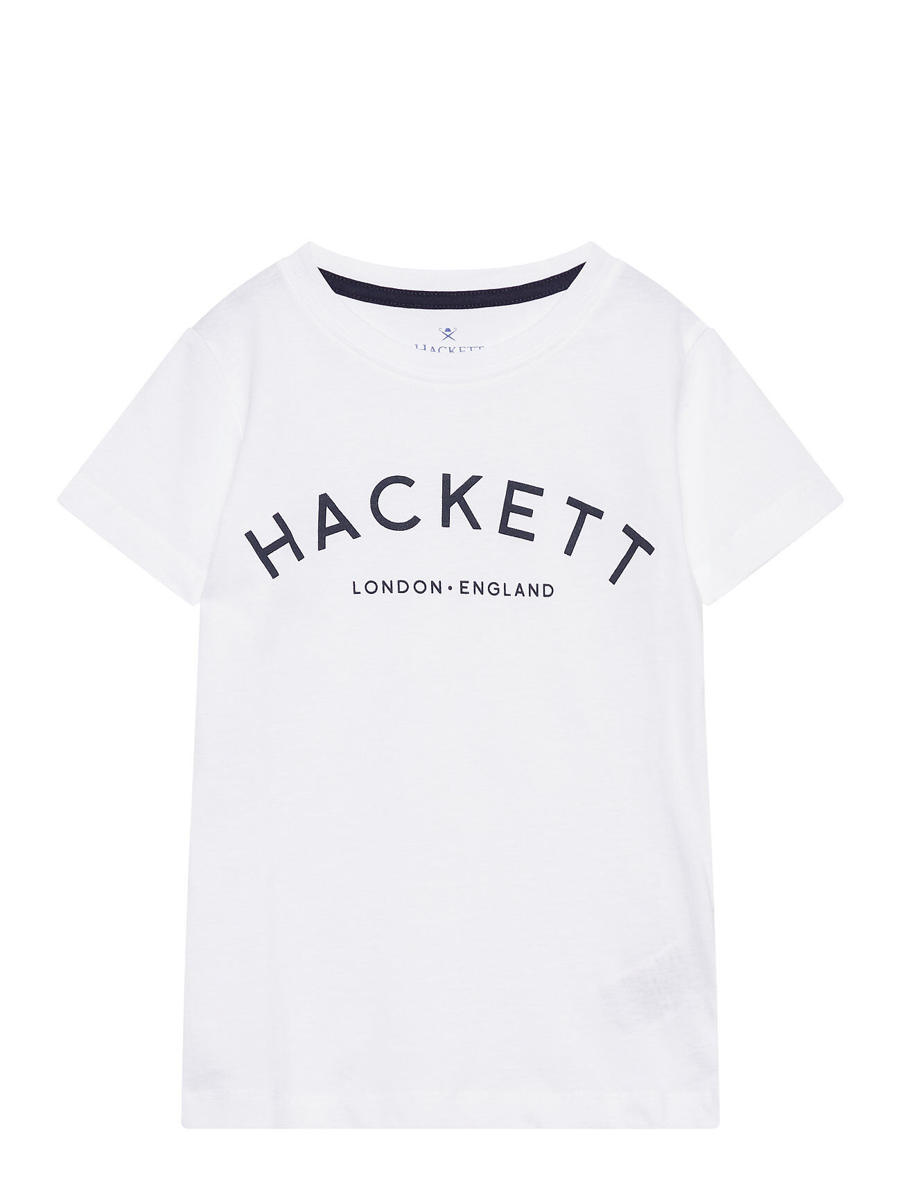 Hackett London Logo Tee Y T-shirts Short-sleeved Hvit Hackett London