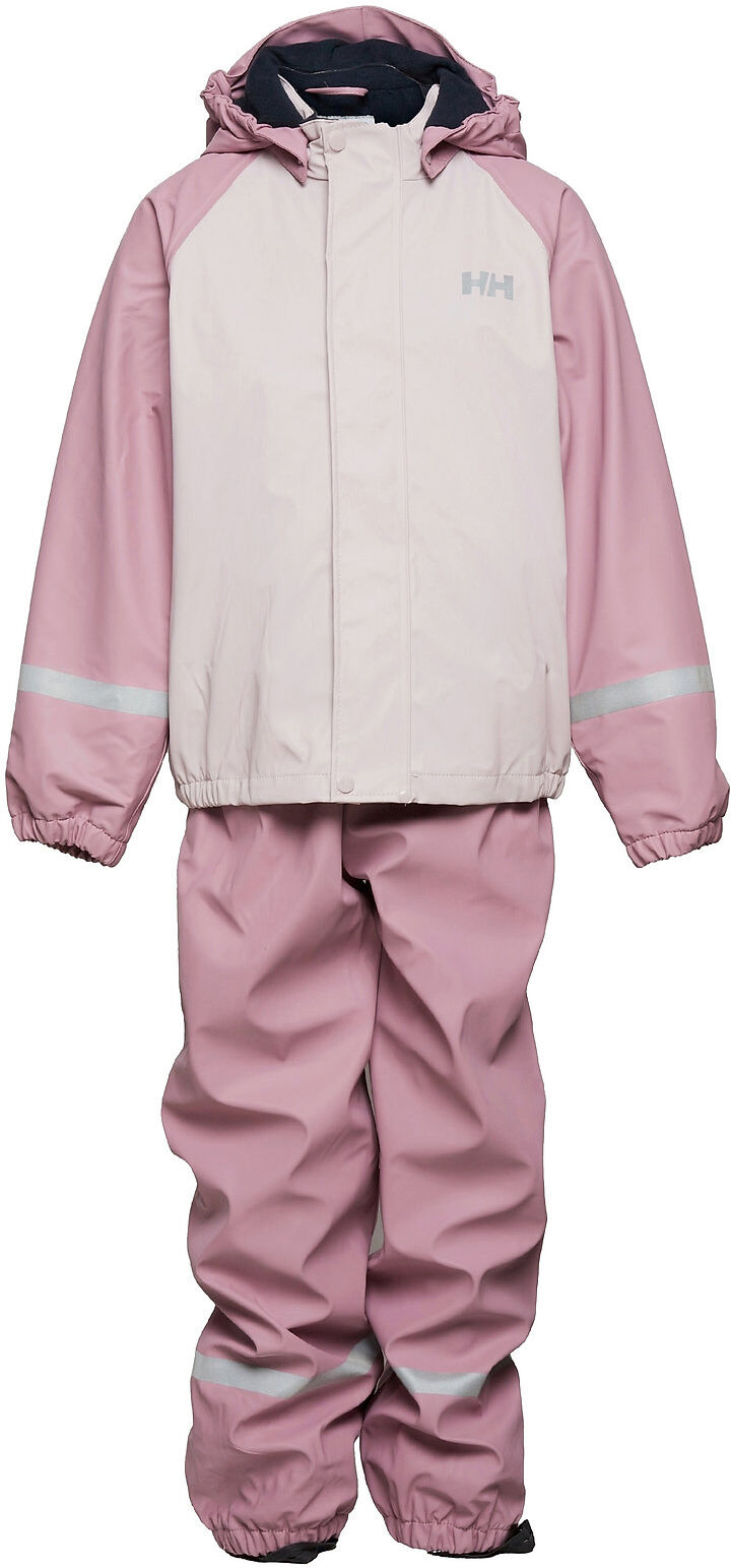 Helly Hansen K Bergen Fleece Pu Rainset Outerwear Rainwear Rainwear Sets & Coveralls Rosa Helly Hansen