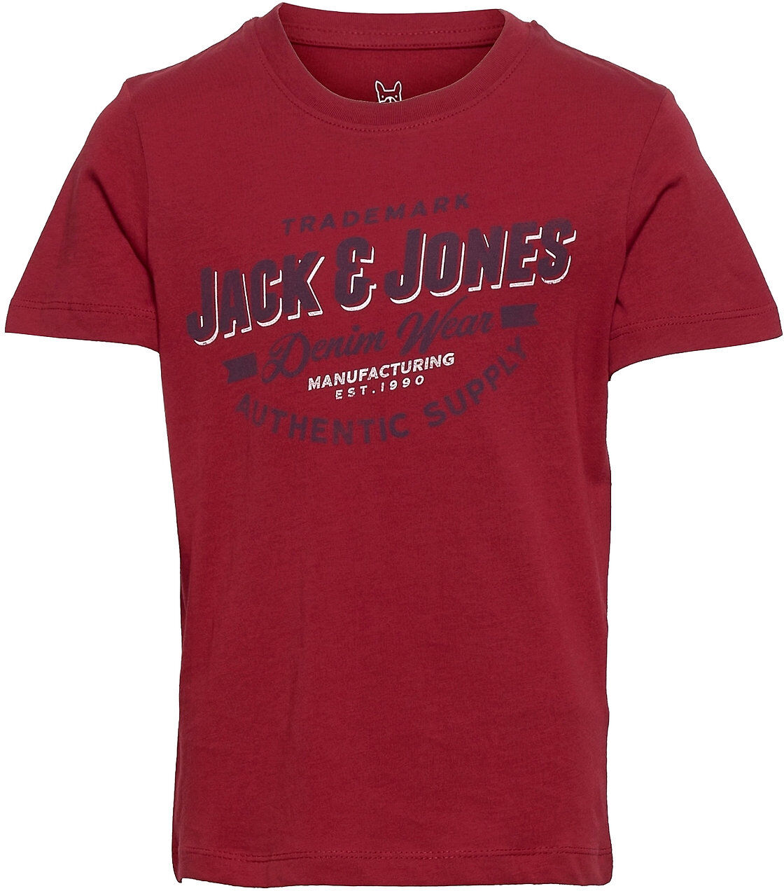 Jack & Jones Jjelogo Tee Ss O-Neck 2Col 21/22 Jr T-shirts Short-sleeved Rød Jack & J S