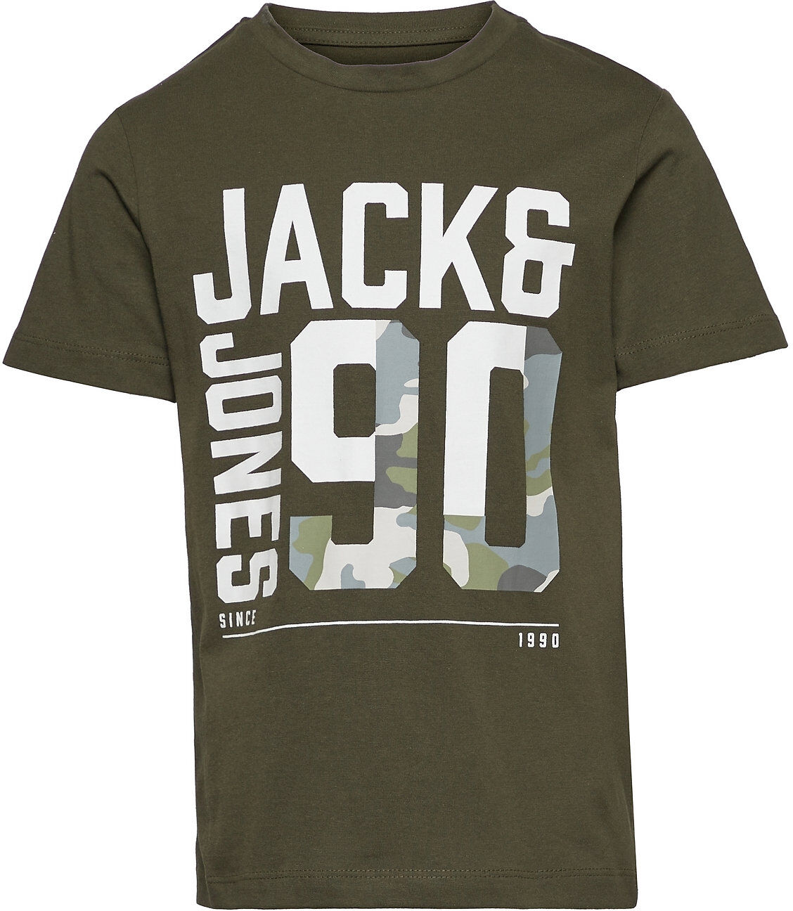 Jack & Jones Jconic Camo Tee Ss Crew Neck Ln Jnr T-shirts Short-sleeved Grønn Jack & J S