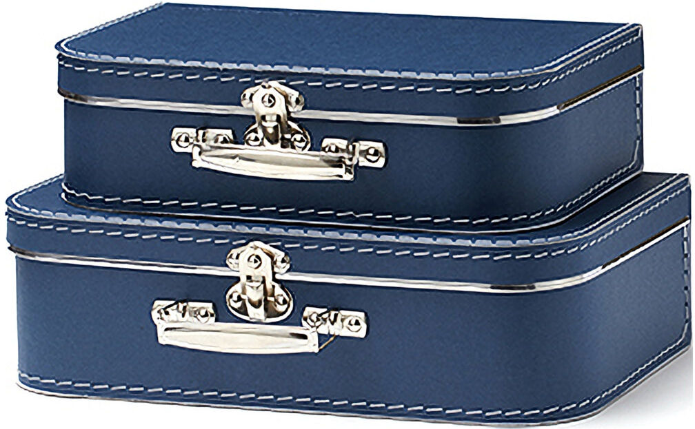 Kids Concept Suitcase Paper 2-Set Blue Home Kids Decor Storage Blå Kids Concept