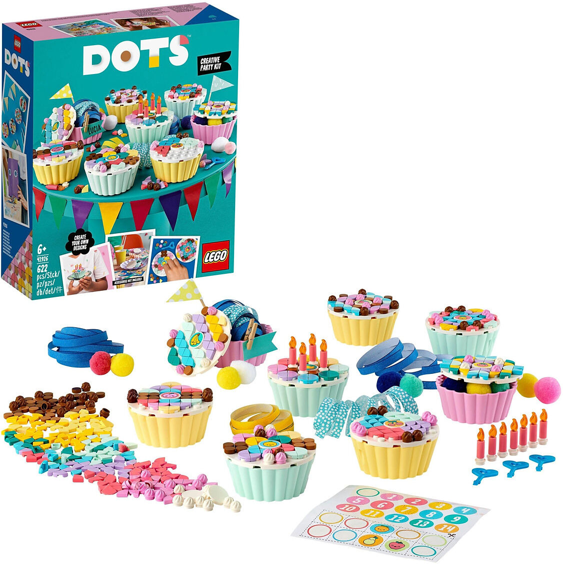 Lego Creative Party Kit Birthday Cupcakes Set Toys LEGO Toys LEGO DOTS Multi/mønstret LEGO