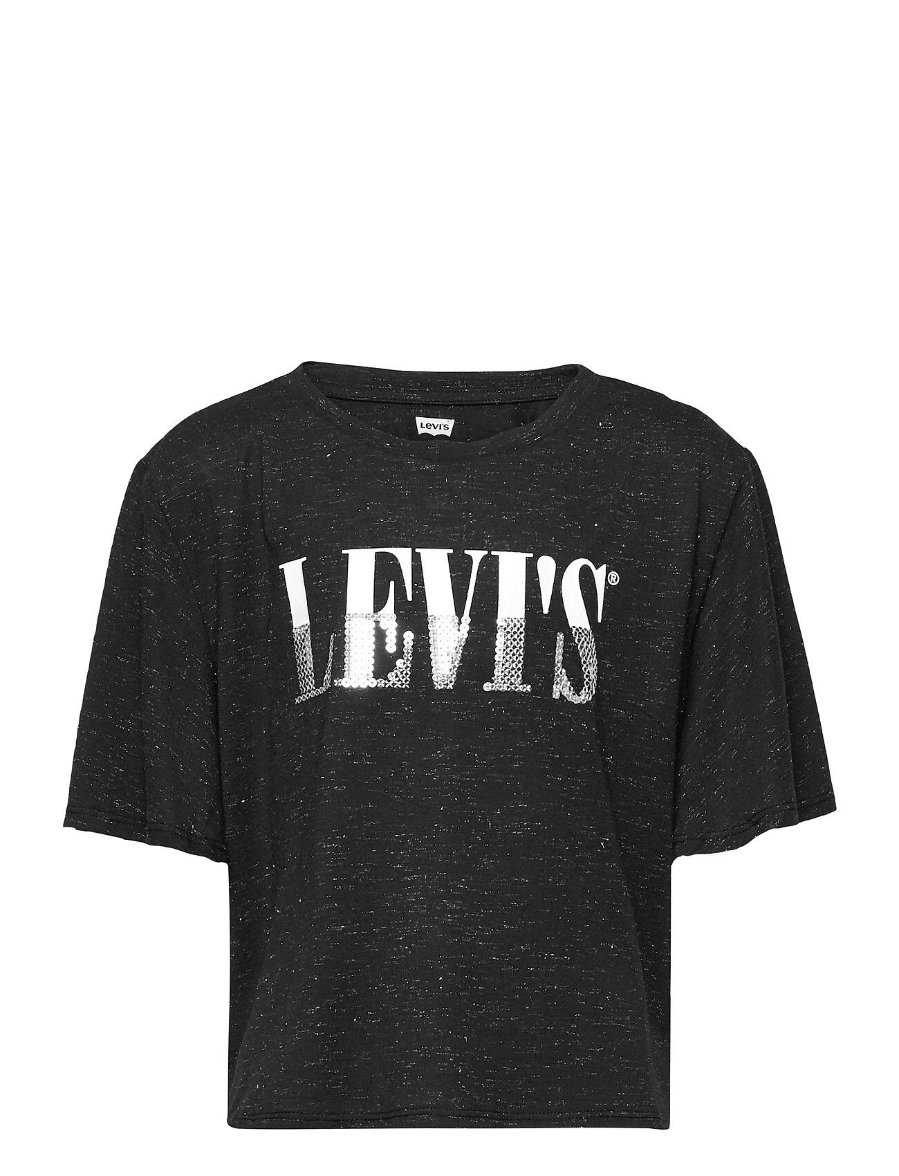 Levi's Lvg Logo Sparkle Tee Shirt T-shirts Short-sleeved Svart Levi's