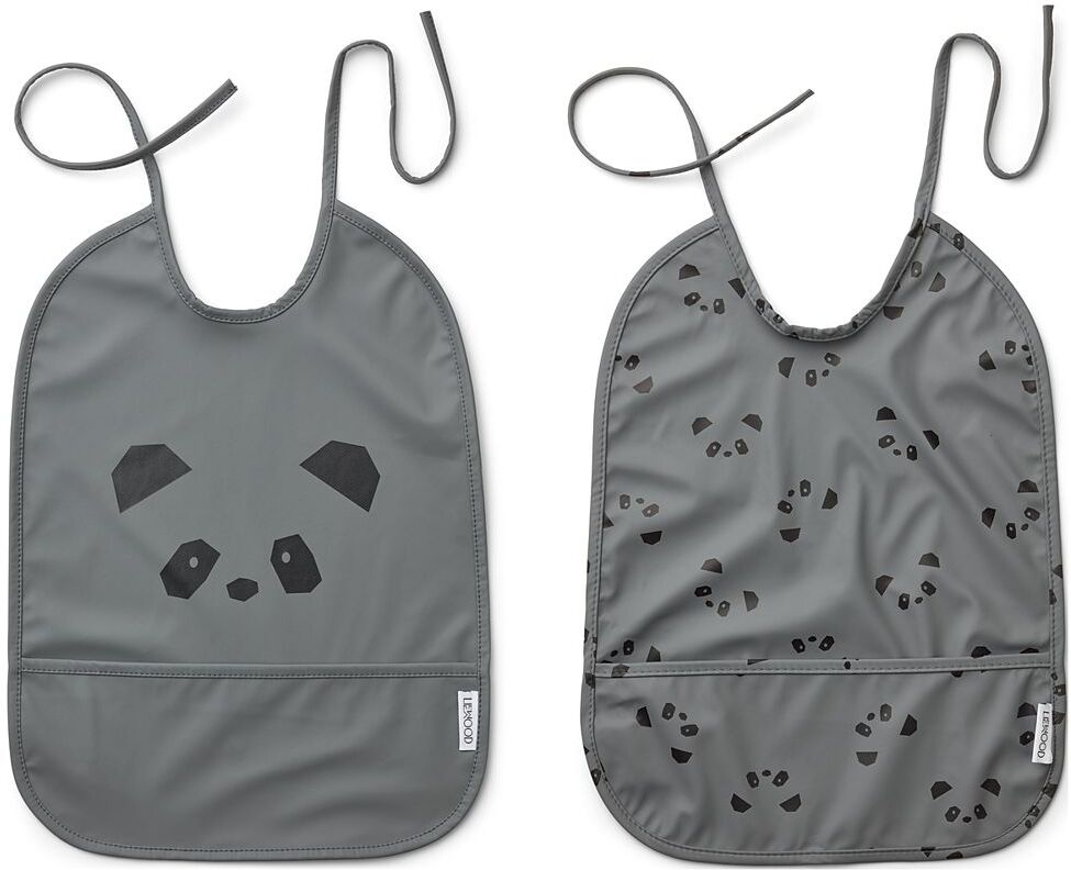 Liewood Lai Bib Print - 2 Pack Home Meal Time Bibs Grå Liewood