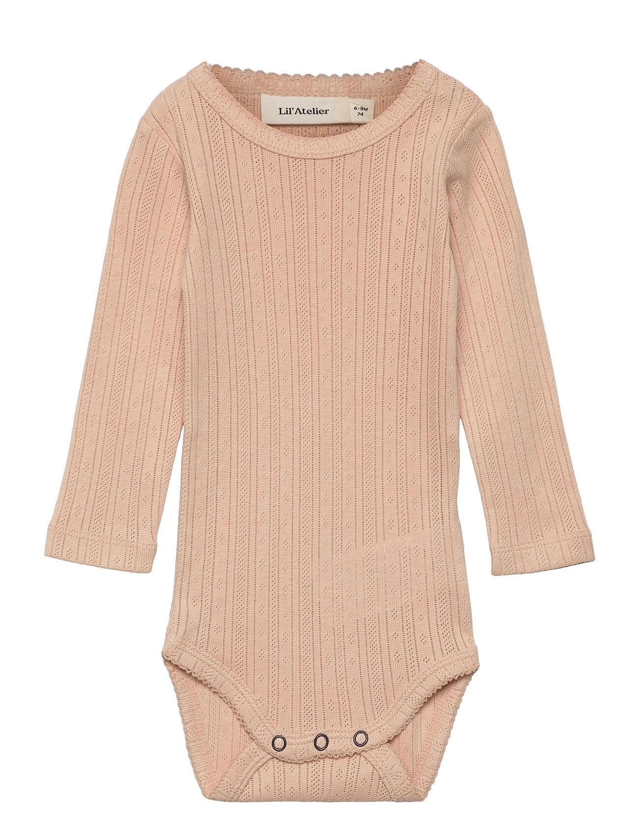 Lil'Atelier Nbfrachel Ls Slim Body Sp Lil Bodies Long-sleeved Beige Lil'Atelier