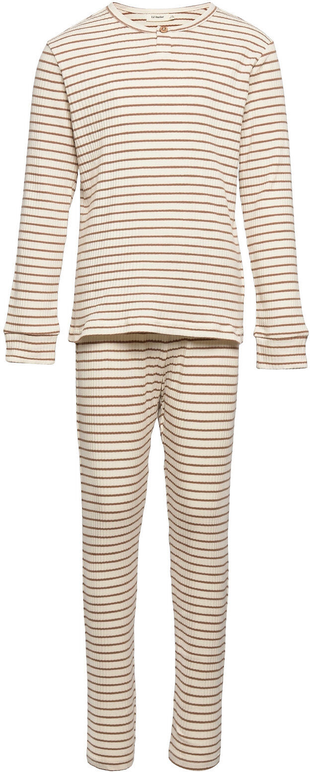 Lil'Atelier Nmmlolo Ls Night Set Lil Pyjamas Sett Multi/mønstret Lil'Atelier