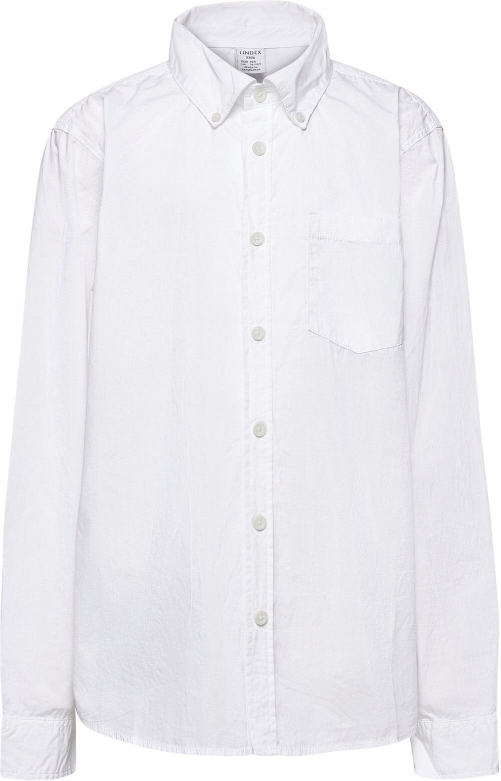 Lindex Shirt Solid Poplin White Skjorte Hvit Lindex