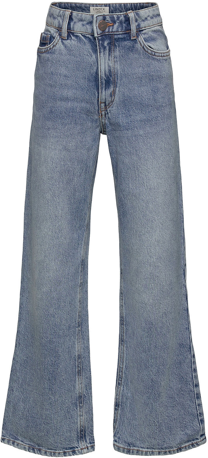 Lindex Trousers Denim Vanja Washed Bl Jeans Wide Leg Jeans Blå Lindex