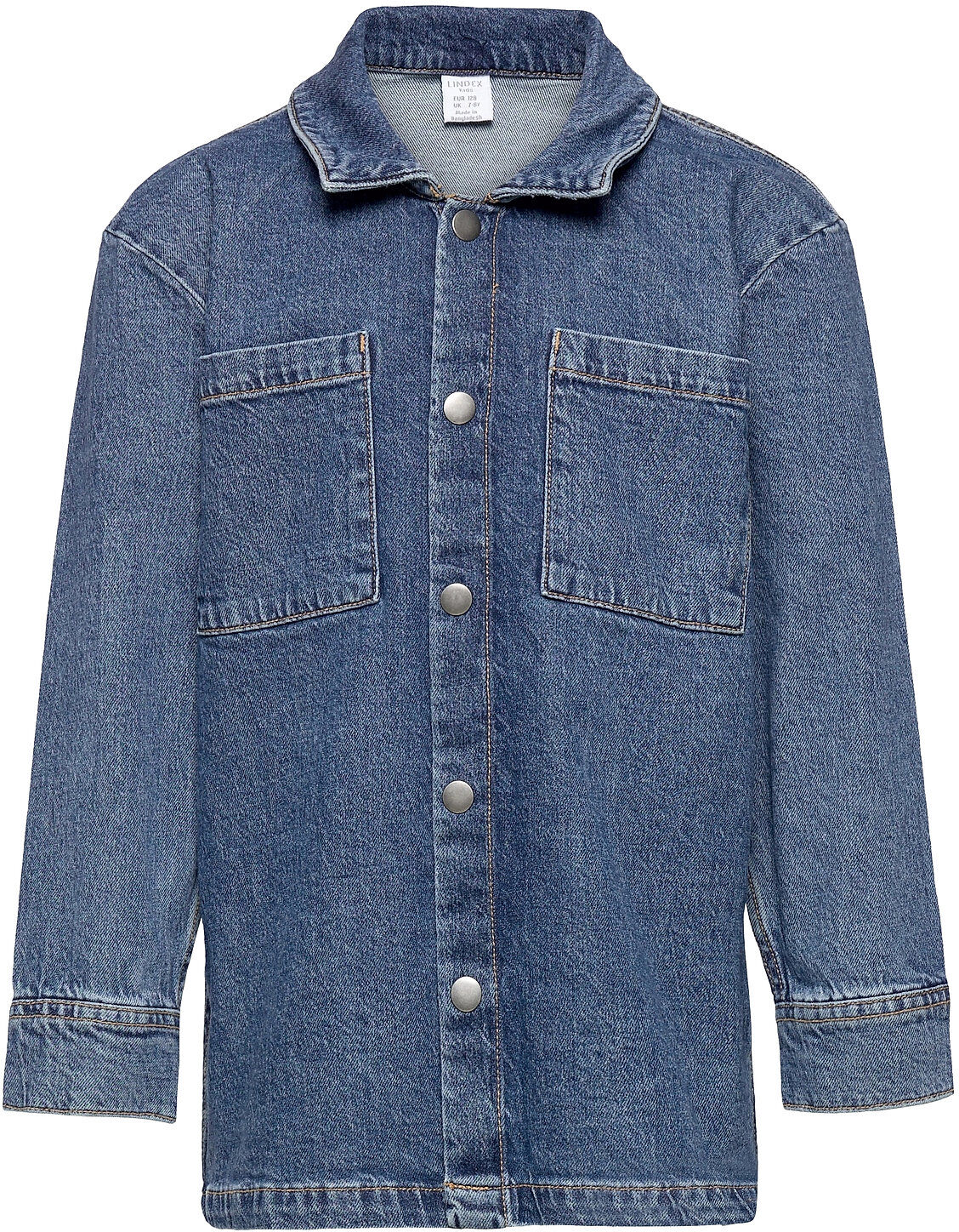 Lindex Shirt Overshirt Denim Outerwear Jackets & Coats Denim Jacket Blå Lindex