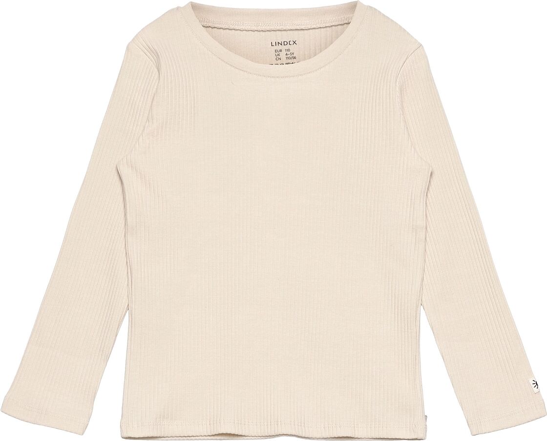 Lindex Top Basic Rib T-shirts Long-sleeved T-shirts Beige Lindex