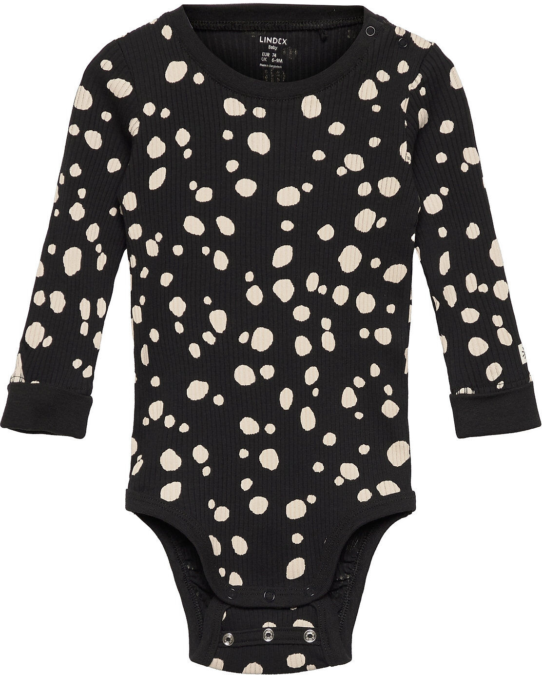 Lindex Body Basic Rib Dots Bodies Long-sleeved Multi/mønstret Lindex