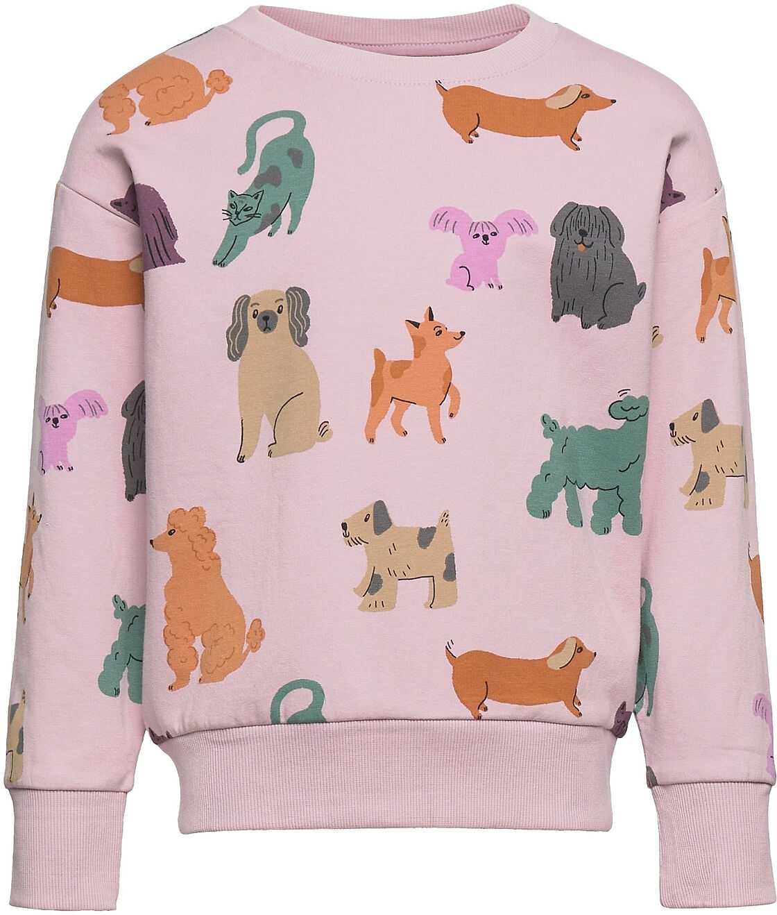 Lindex Sweater Aop Dogs Animals Frien Sweat-shirt Genser Multi/mønstret Lindex