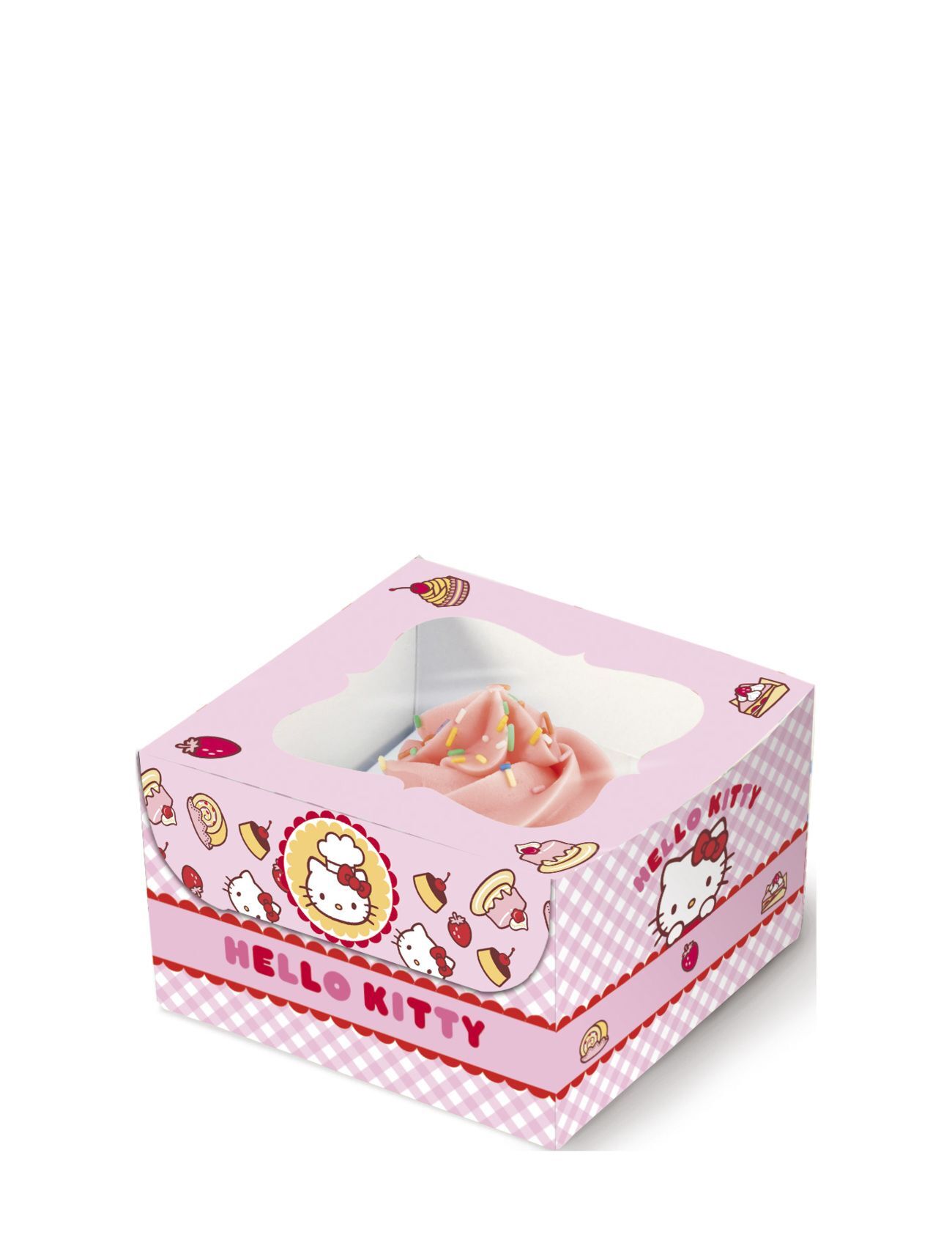 Magic Store Hello Kitty Set Of 3 Individual Cupcake Boxes Home Meal Time Baking & Cooking Multi/mønstret Magic Store