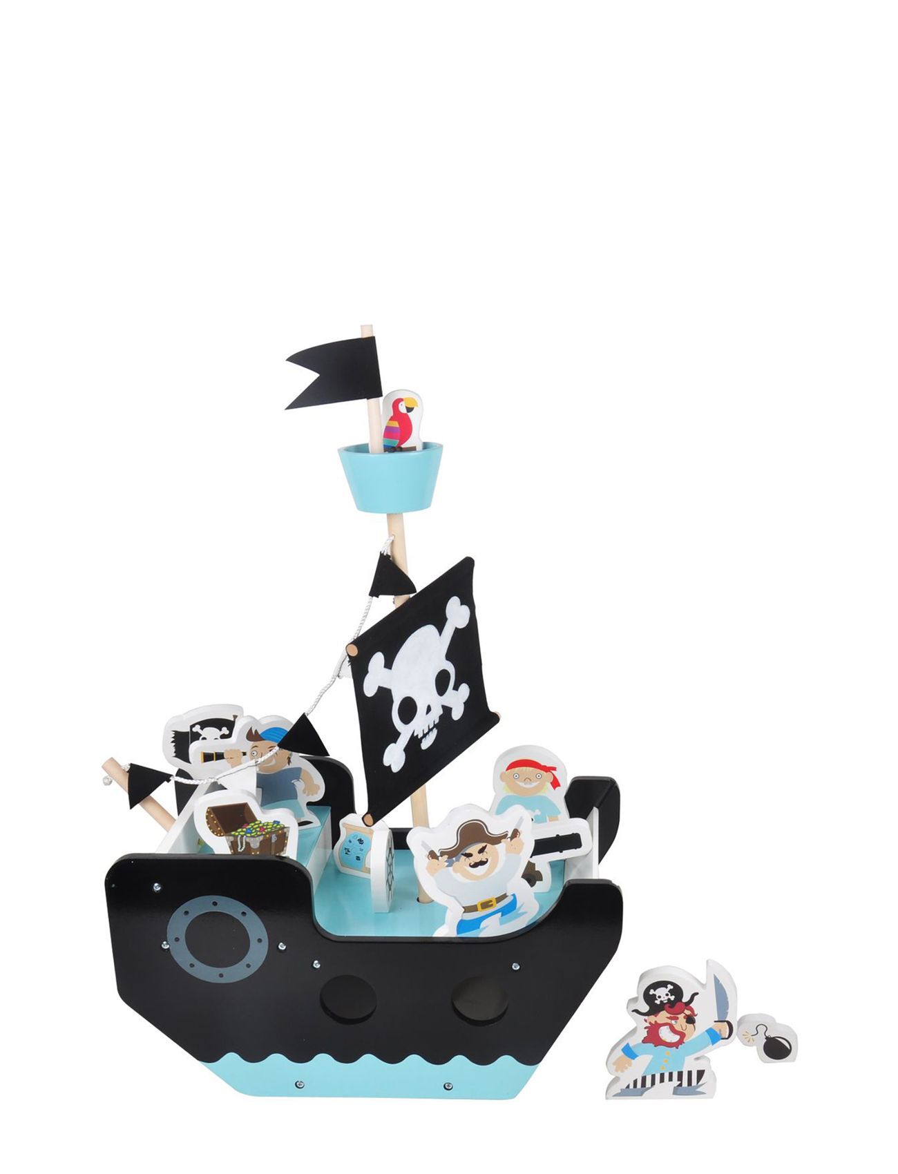 Magni Toys Pirate Ship With 11 Figures Toys Toy Cars & Vehicles Toy Vehicles Multi/mønstret Magni Toys