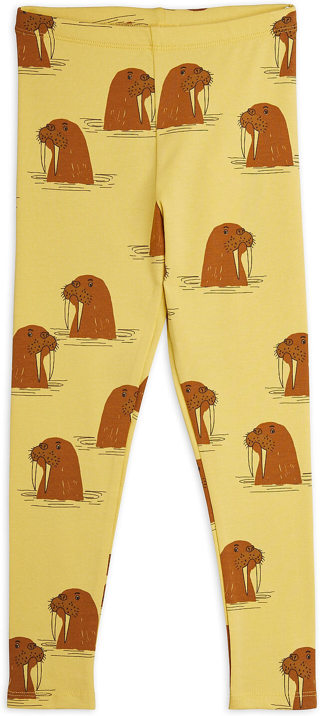 Mini Rodini Walrus Aop Leggings Leggings Gul Mini Rodini