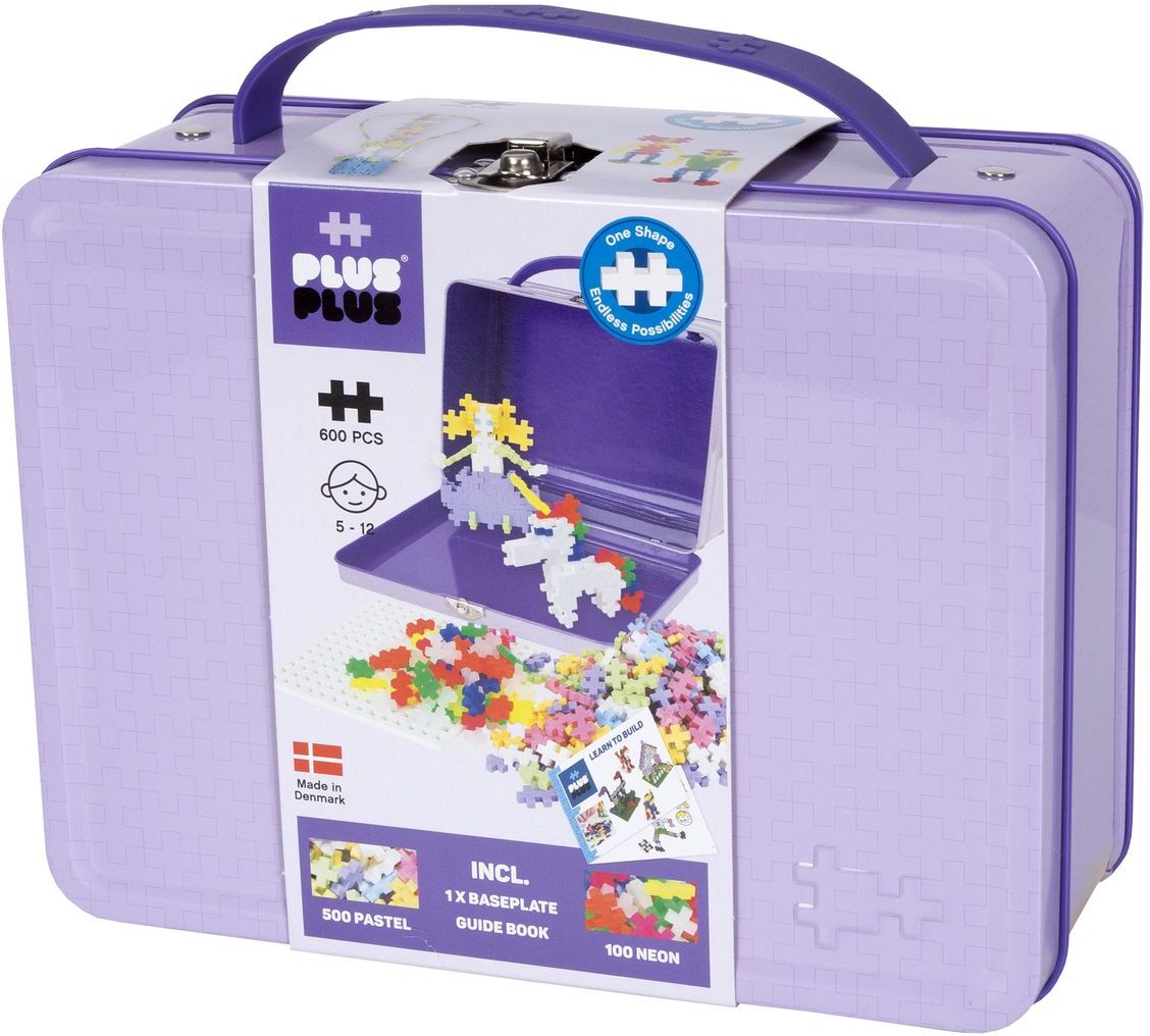 Plus-Plus Suitcase Pastel Metal Toys Building Sets & Blocks Building Sets Multi/mønstret Plus-Plus