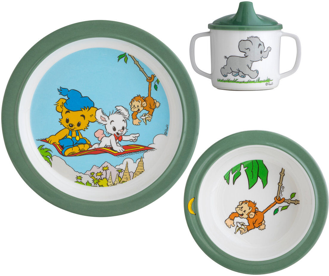 Rätt Start Bamse Djungle, Giftbox, 3 Pcs Home Meal Time Dinner Sets Multi/mønstret Rätt Start