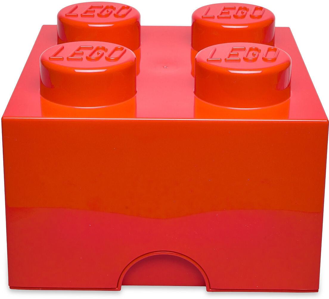 Lego Storage Brick 4 Home Kids Decor Storage Rød LEGO STORAGE