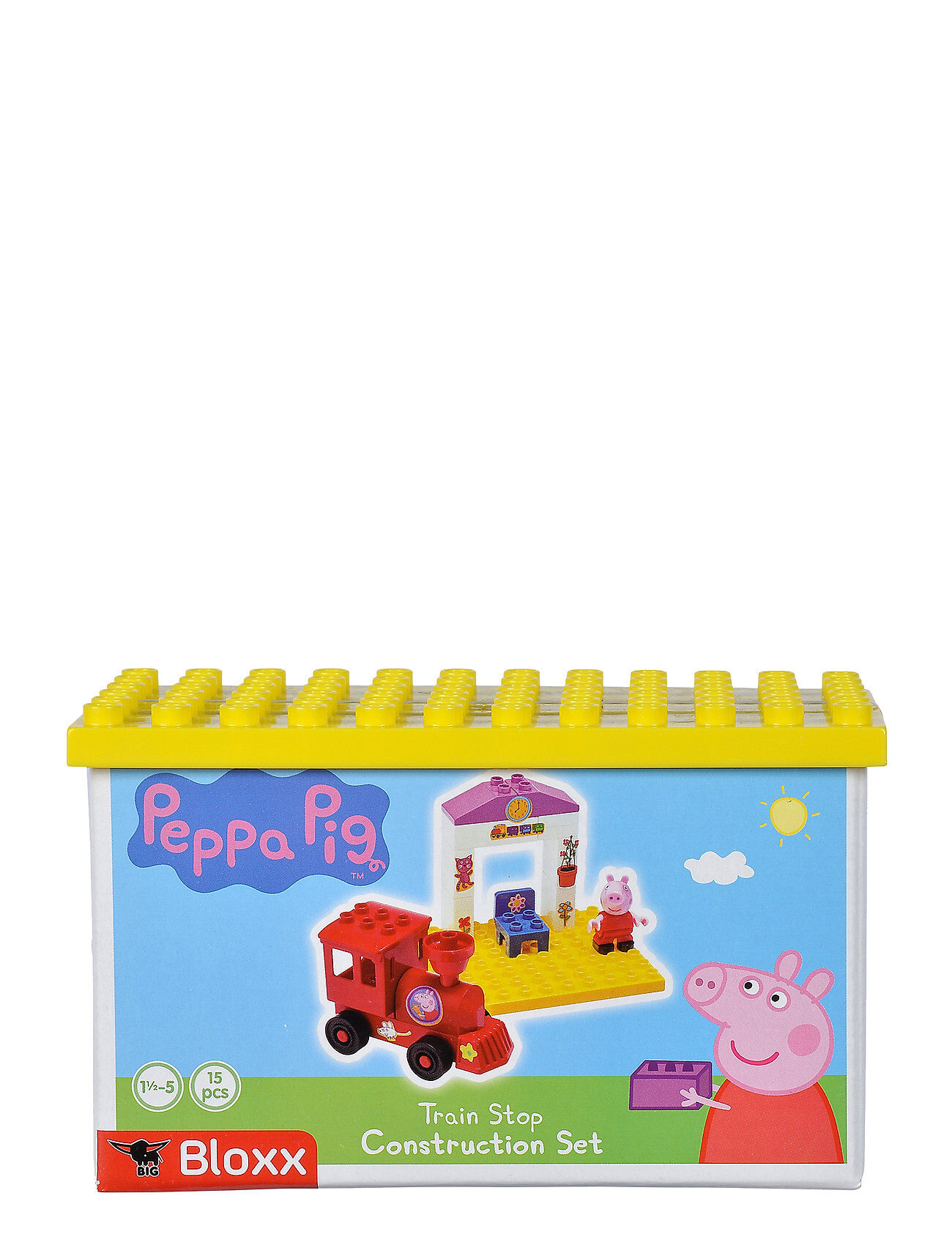 Peppa Pig Playbig Bloxx Peppa Train Stop Toys Building Sets & Blocks Building Sets Rosa Peppa Pig