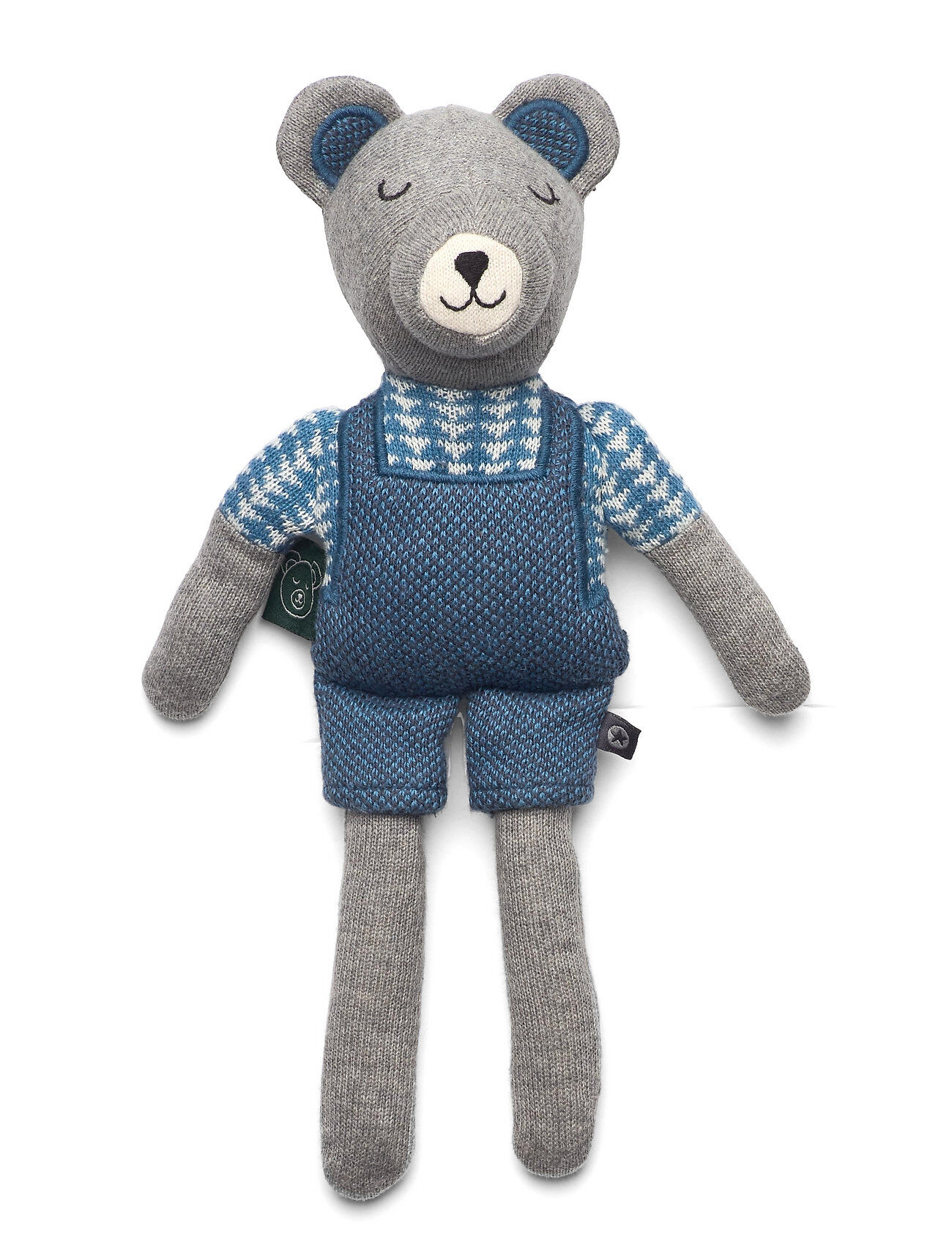 Smallstuff Activity Toy, Teddy The Blue Bear Toys Soft Toys Teddy Bears Grå Smallstuff