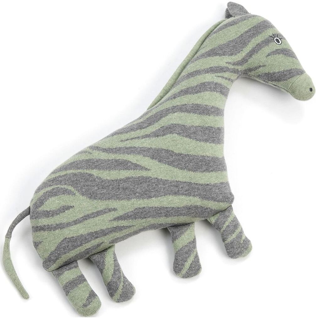 Smallstuff Toy/ Cushion Zebra, Grey Toys Soft Toys Stuffed Animals Grå Smallstuff