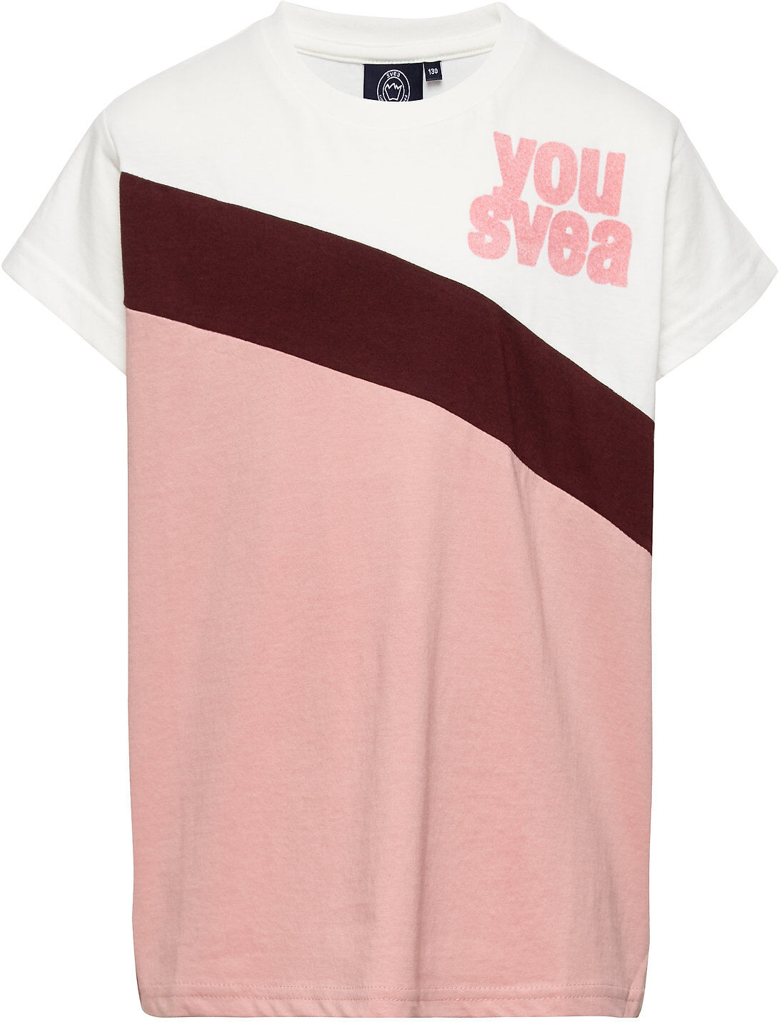 Svea Colorblock Jr Tee T-shirts Short-sleeved Rosa Svea