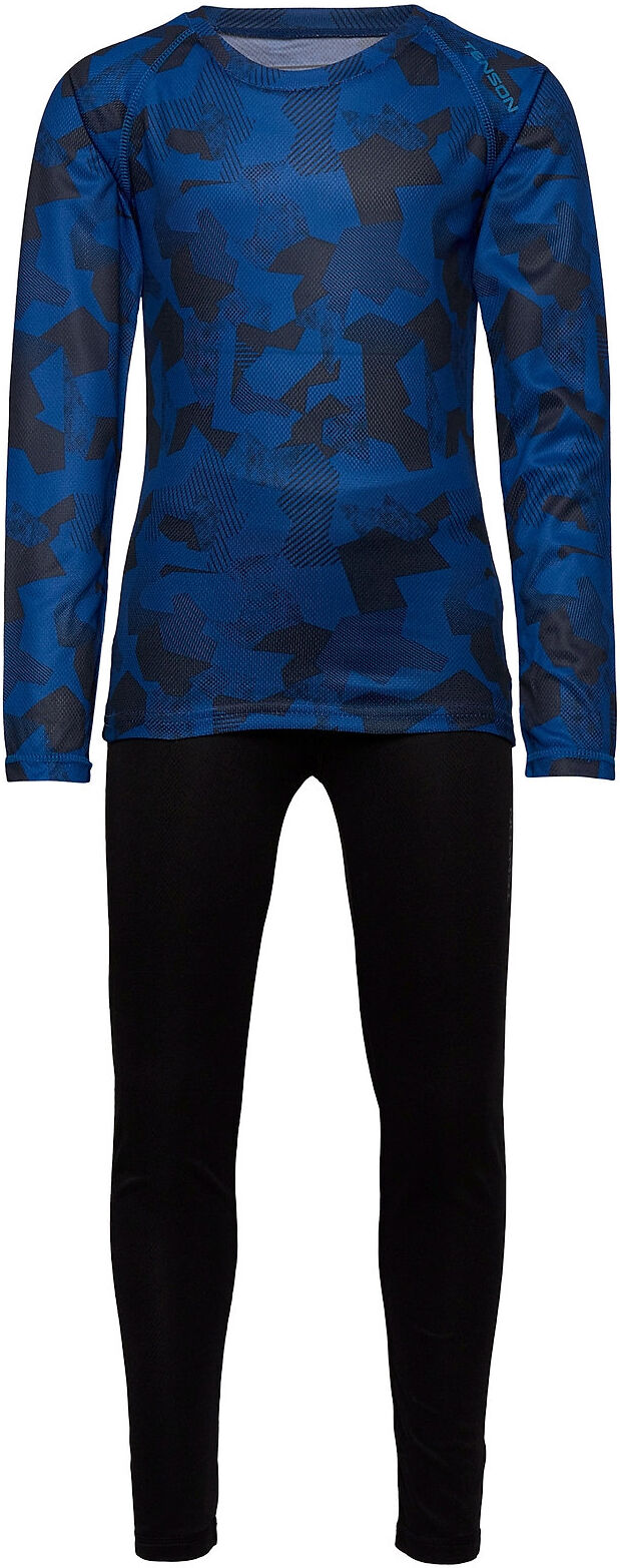 Tenson Poppy Print Outerwear Base Layers Base Layer Sets Blå Tenson