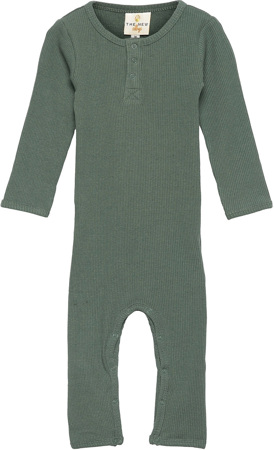 The New Tnalbert Rib L_S Jumpsuit Langermet Bodysuit Grønn The New