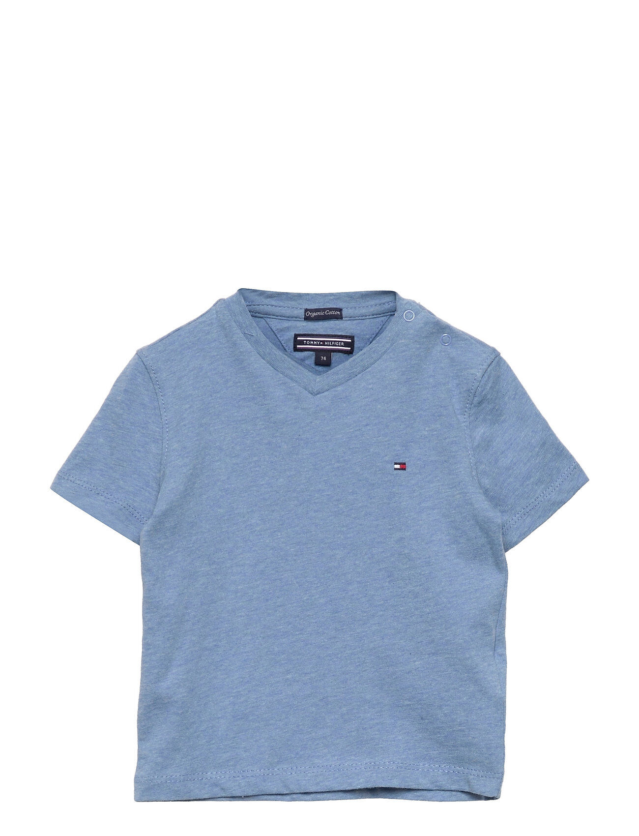 Tommy Hilfiger Boys Basic Vn Knit S/S T-shirts Short-sleeved Blå Tommy Hilfiger