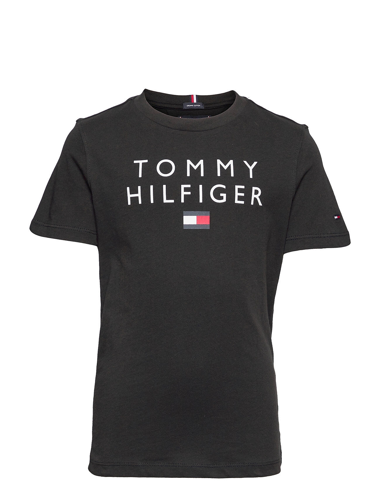 Tommy Hilfiger Th Logo Tee S/S T-shirts Short-sleeved Svart Tommy Hilfiger