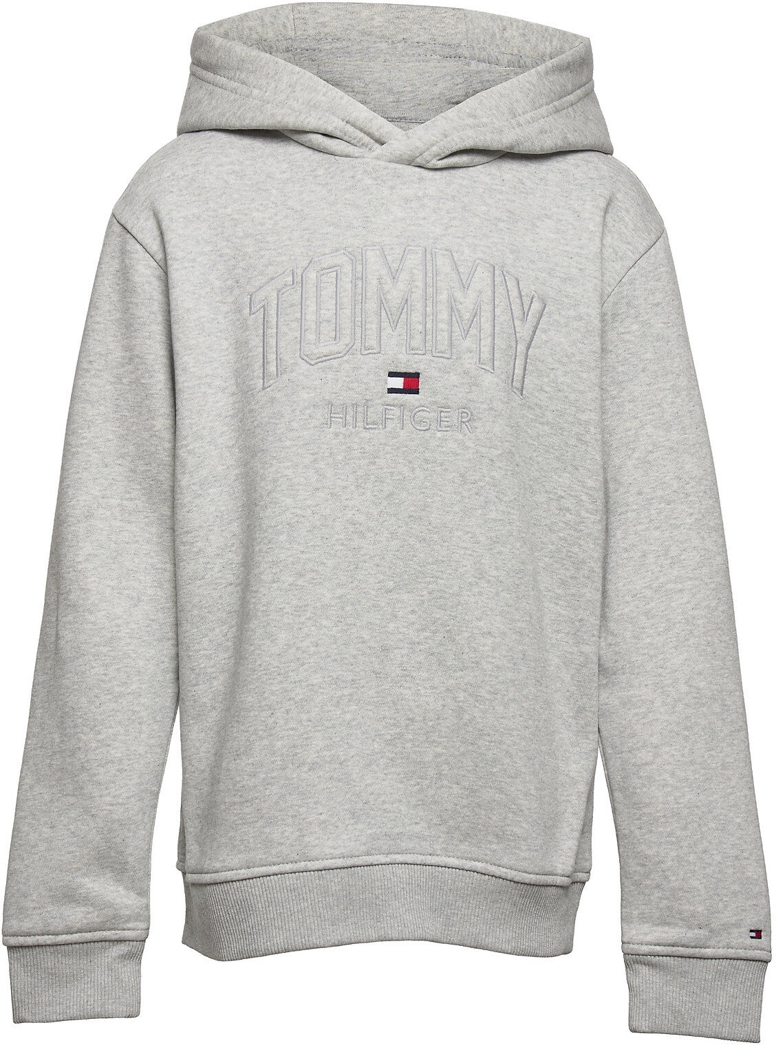 Tommy Hilfiger Tommy Applique Logo Hoodie Hettegenser Genser Grå Tommy Hilfiger