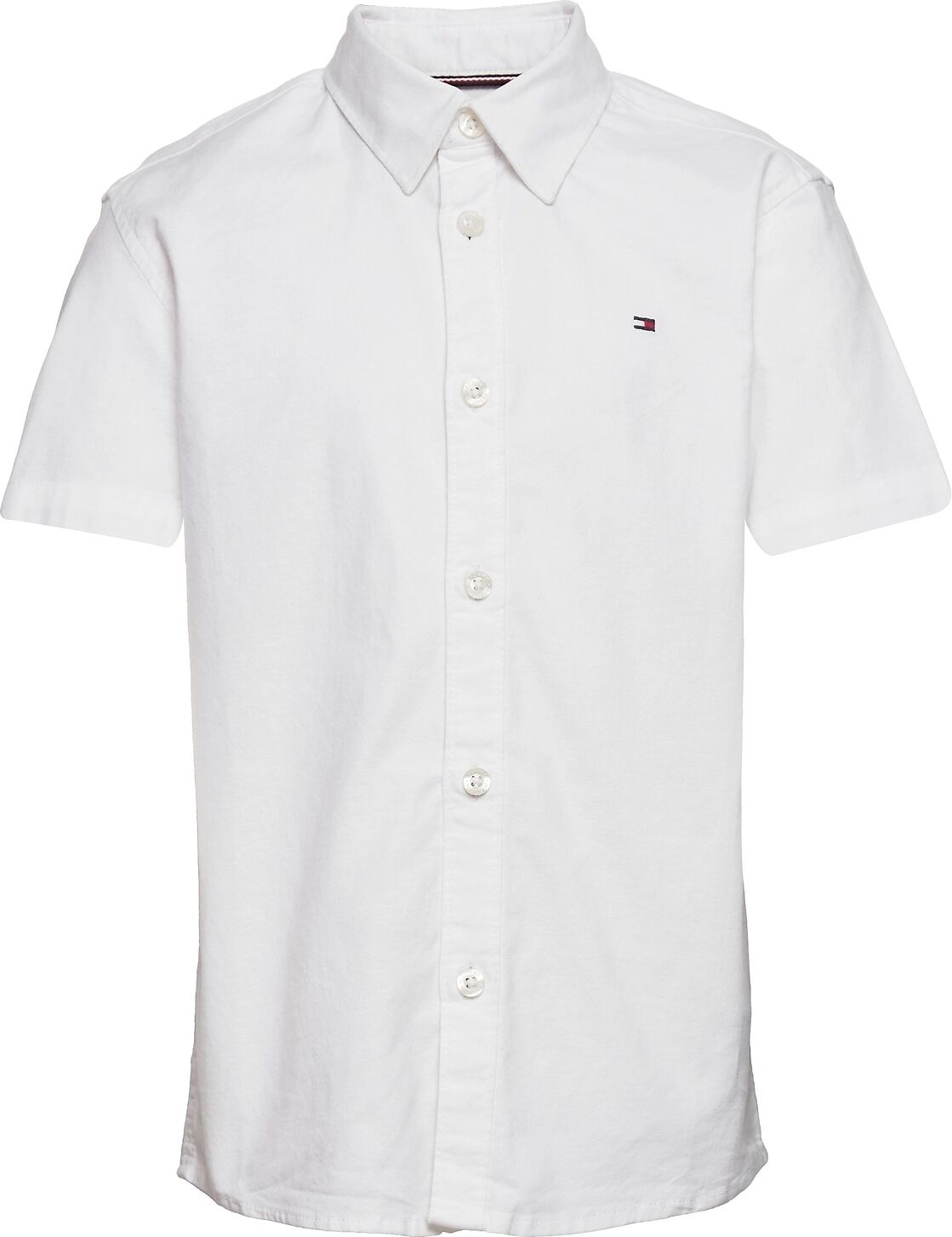 Tommy Hilfiger Stretch Oxford Shirt S/S Skjorte Hvit Tommy Hilfiger