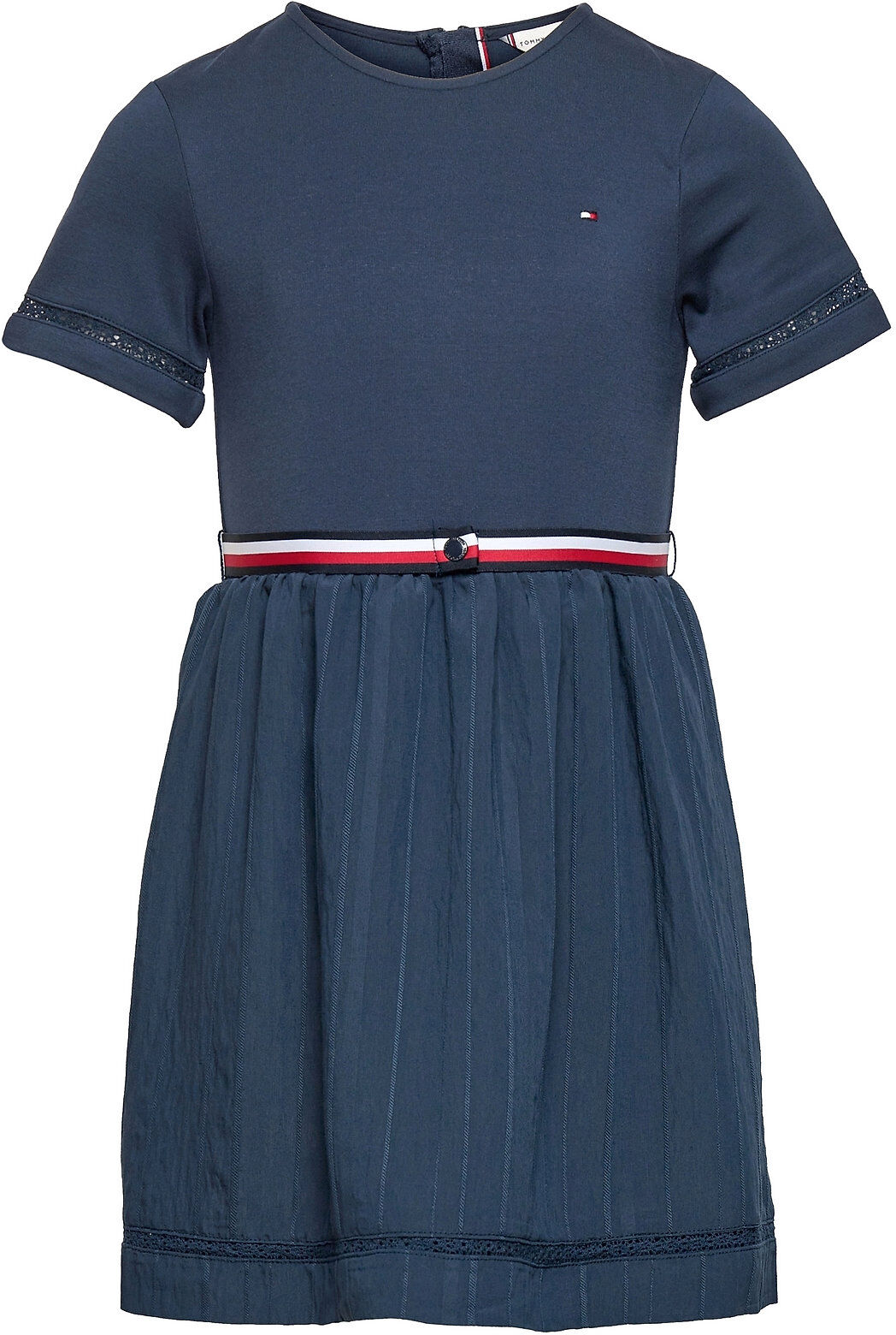 Tommy Hilfiger Combi Dress S/S Dresses & Skirts Dresses Casual Dresses Short-sleeved Casual Dresses Blå Tommy Hilfiger