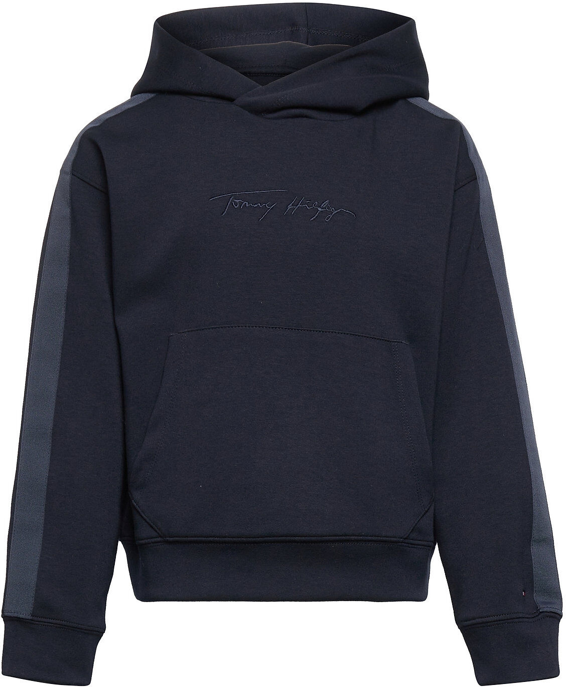 Tommy Hilfiger Ww Dg Signature Hoodie Hettegenser Genser Blå Tommy Hilfiger