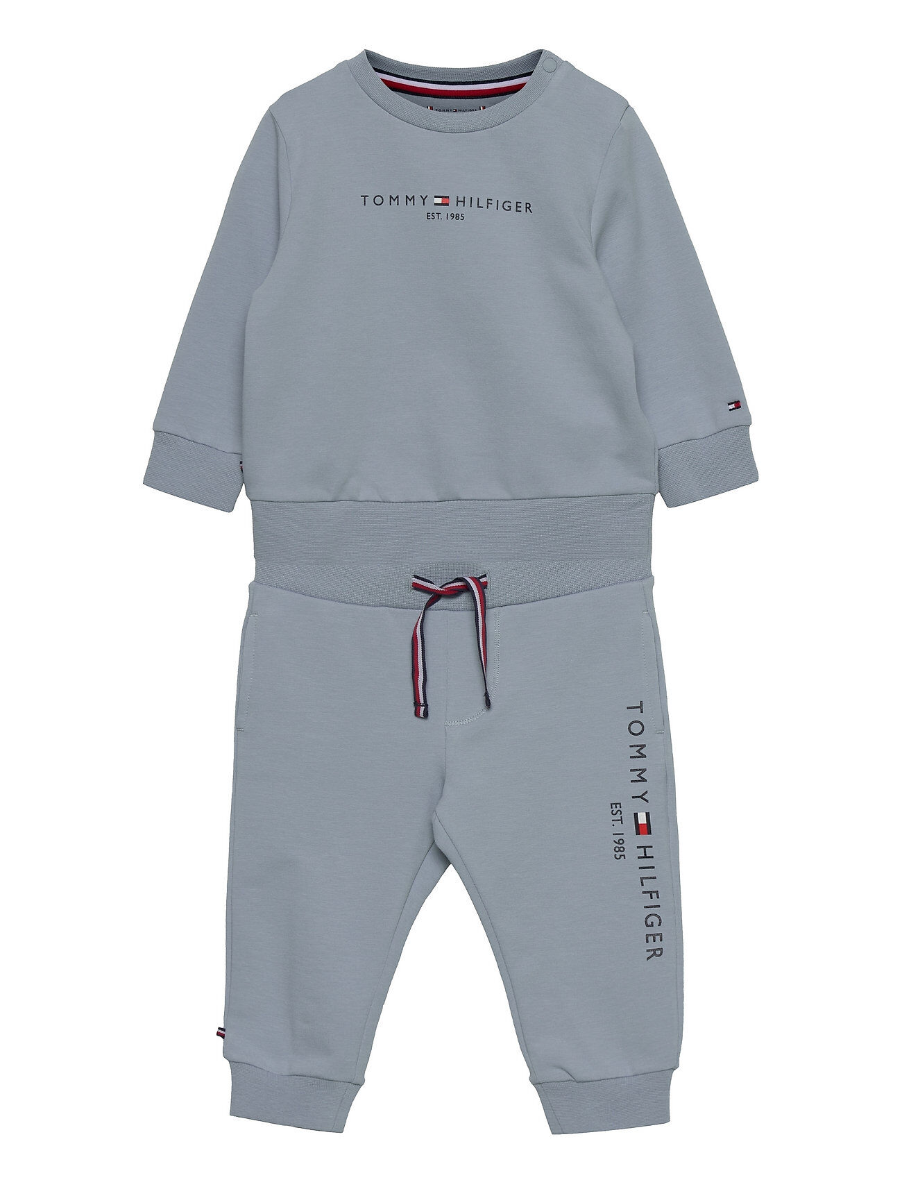 Tommy Hilfiger Baby Essential Crewsuit Set 2-piece Sets Grå Tommy Hilfiger