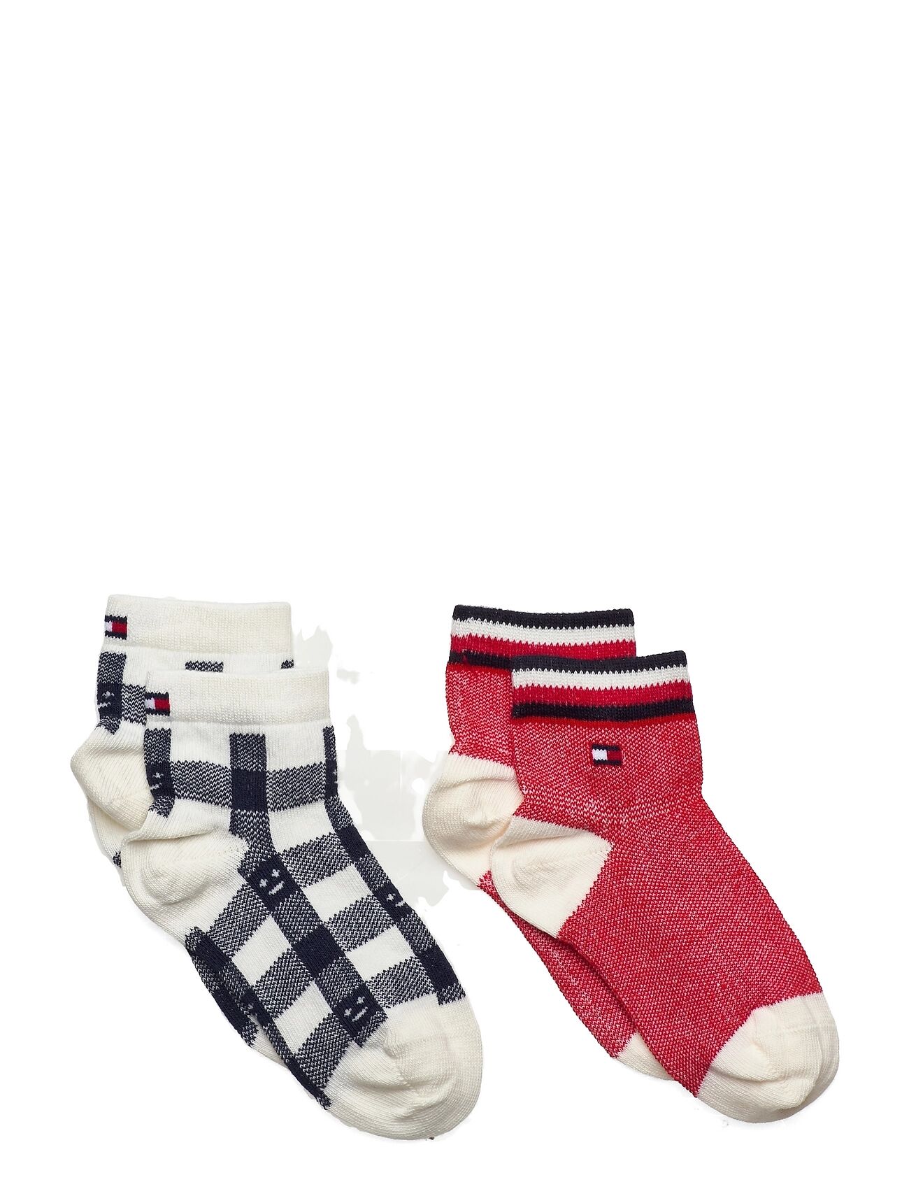 Tommy Hilfiger Th Baby Sock 2P Plaid Check Socks & Tights Socks Multi/mønstret Tommy Hilfiger