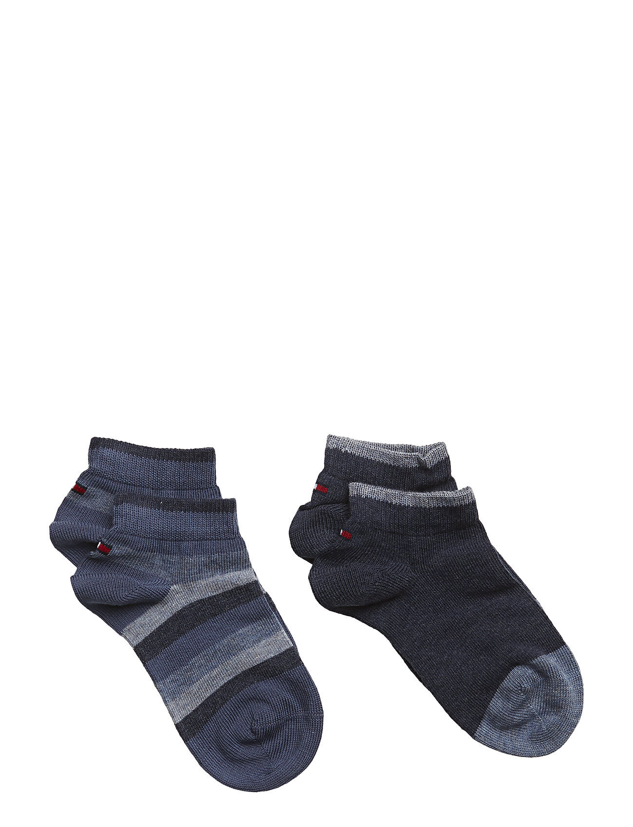 Tommy Hilfiger Th Kids Basic Stripe Quarter 2P Socks & Tights Socks Blå Tommy Hilfiger