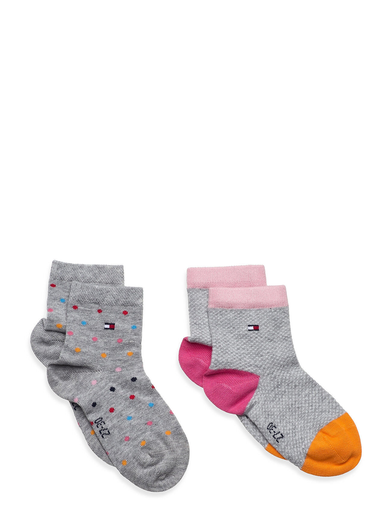 Tommy Hilfiger Th Kids Short Sock 2P Dot Socks & Tights Socks Grå Tommy Hilfiger