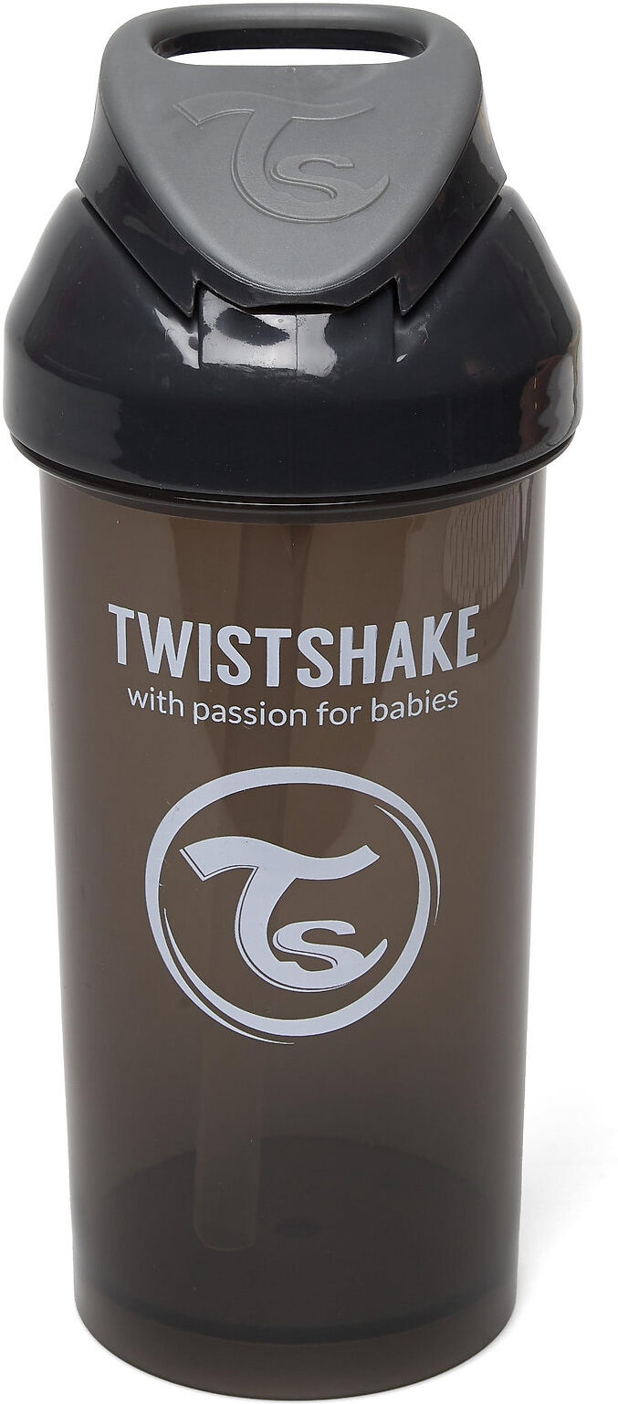 Twistshake Straw Cup 360Ml 6+M Black Home Meal Time Water Bottles Brun Twistshake