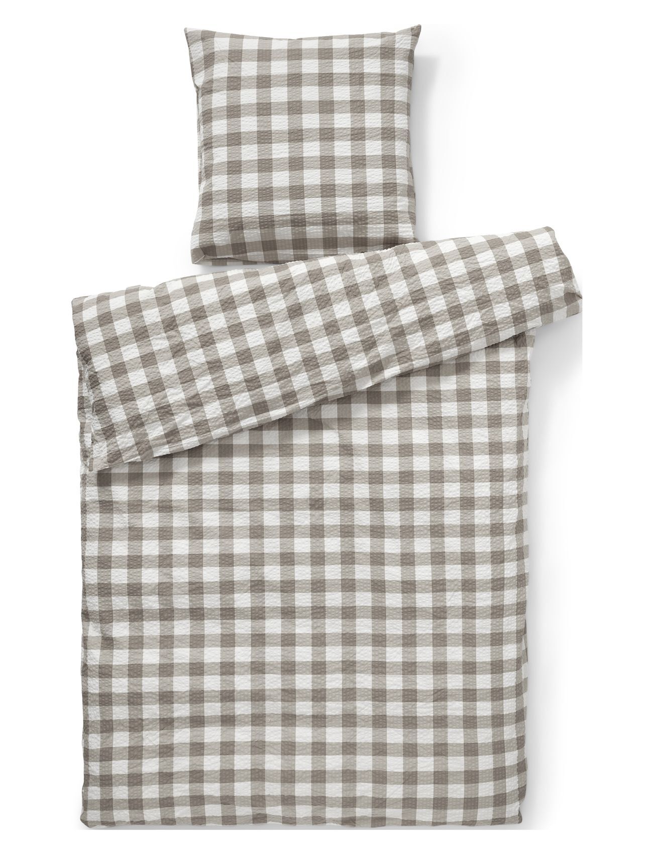 compliments Square Bed Linen 140X220/50X70 Cm Home Textiles Bedtextiles Bed Sets Grå Compliments