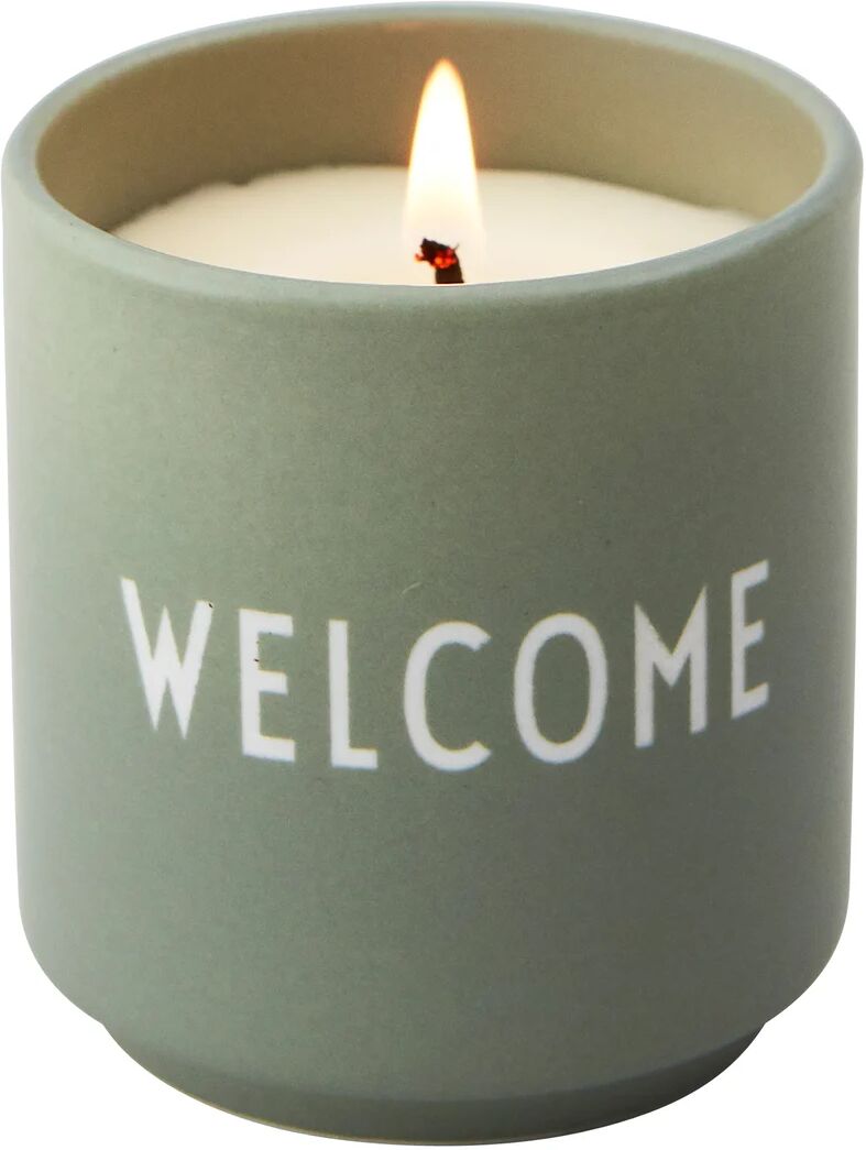 Design Letters duftlys Ø 5,5 cm Welcome-green