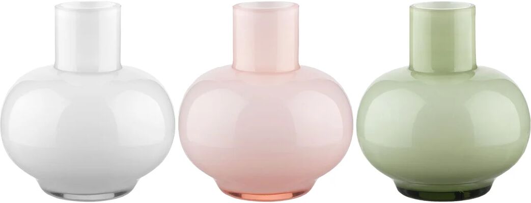 Marimekko Mini vase 3 deler Oliven-hvit-rosa